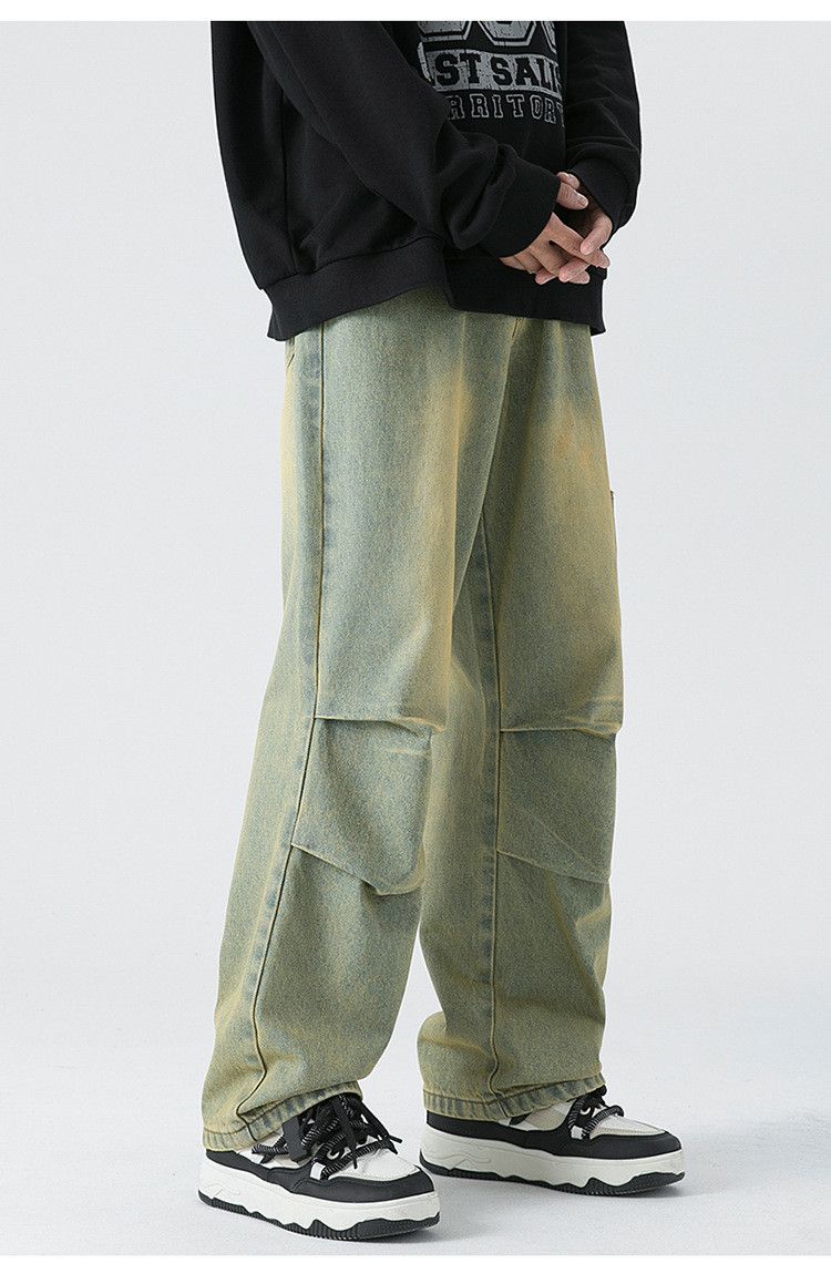 Japanese Brand × Jean Washed distressed vintage workwear straight-leg casual jeans Size US 32 / EU 48 - 2 Thumbnail