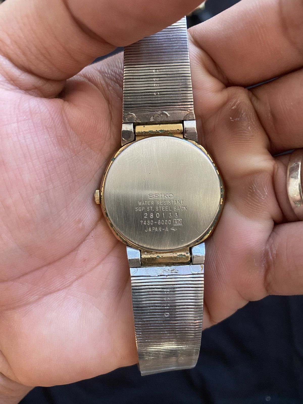 Japanese Brand × Seiko × Vintage Rare Vintage Seiko Octagonal Gold 7430 6000 Japan Size ONE SIZE - 4 Thumbnail