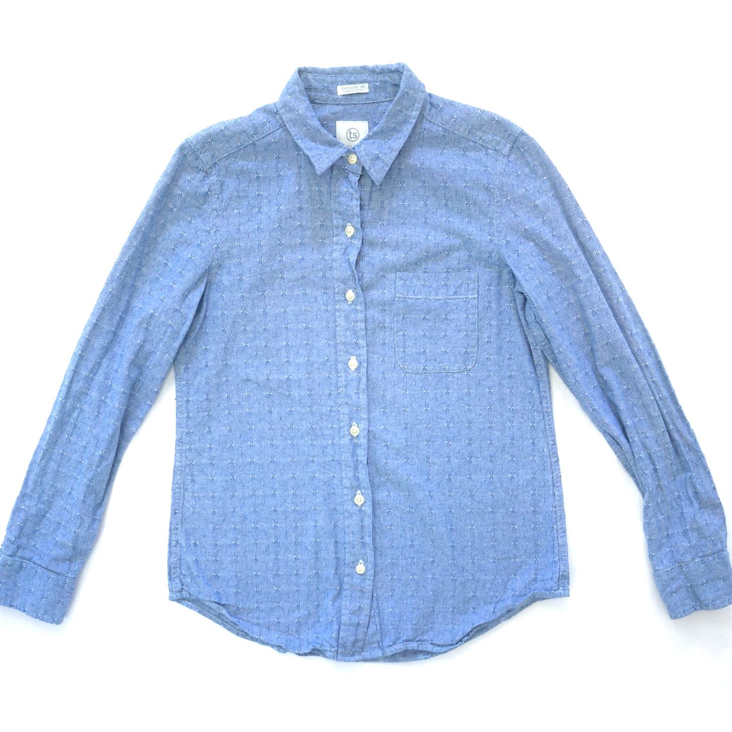 Taylor Stitch Chambray Denim Long Sleeve Shirt Women's Small