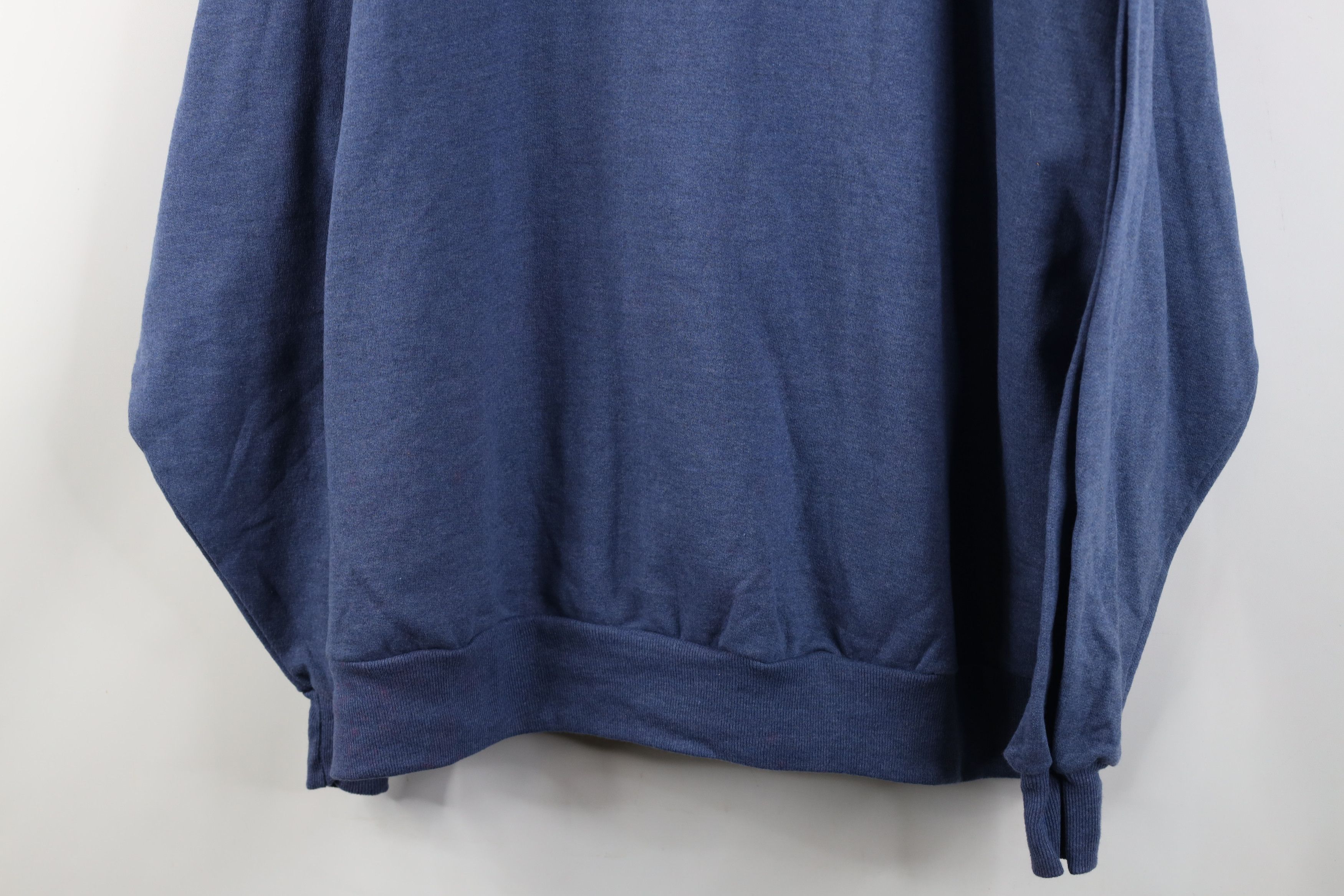 Vintage Vintage 90s Y2K Streetwear Blank Crewneck Sweatshirt Blue Size US XXL / EU 58 / 5 - 3 Thumbnail