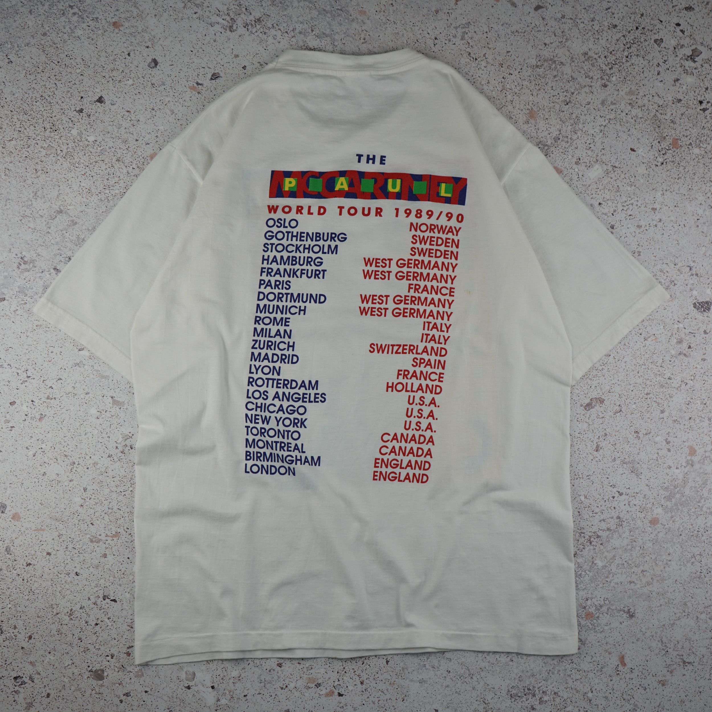 Band Tees × Vintage Vintage 1989/90 The Paul McCartney World Tour T Shirt Size US M / EU 48-50 / 2 - 8 Thumbnail