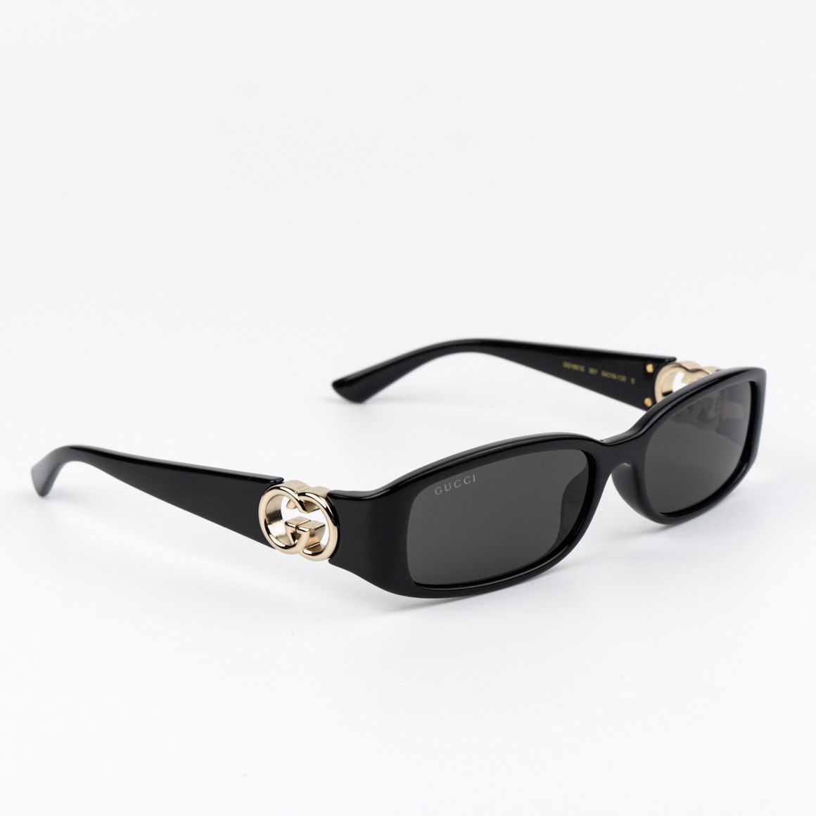 Gucci NEW Gucci GG1661S 001 Black Grey Rectangle Unisex Sunglasses Size ONE SIZE - 4 Thumbnail