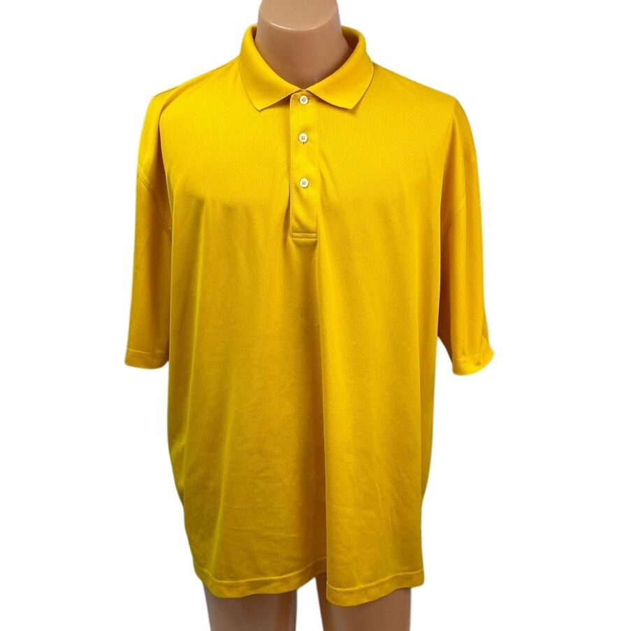 Port Authority Sport-Tek Mens 2XL Polyester Yellow Short Sleeve Polo Shirt Size US XXL / EU 58 / 5 - 1 Thumbnail
