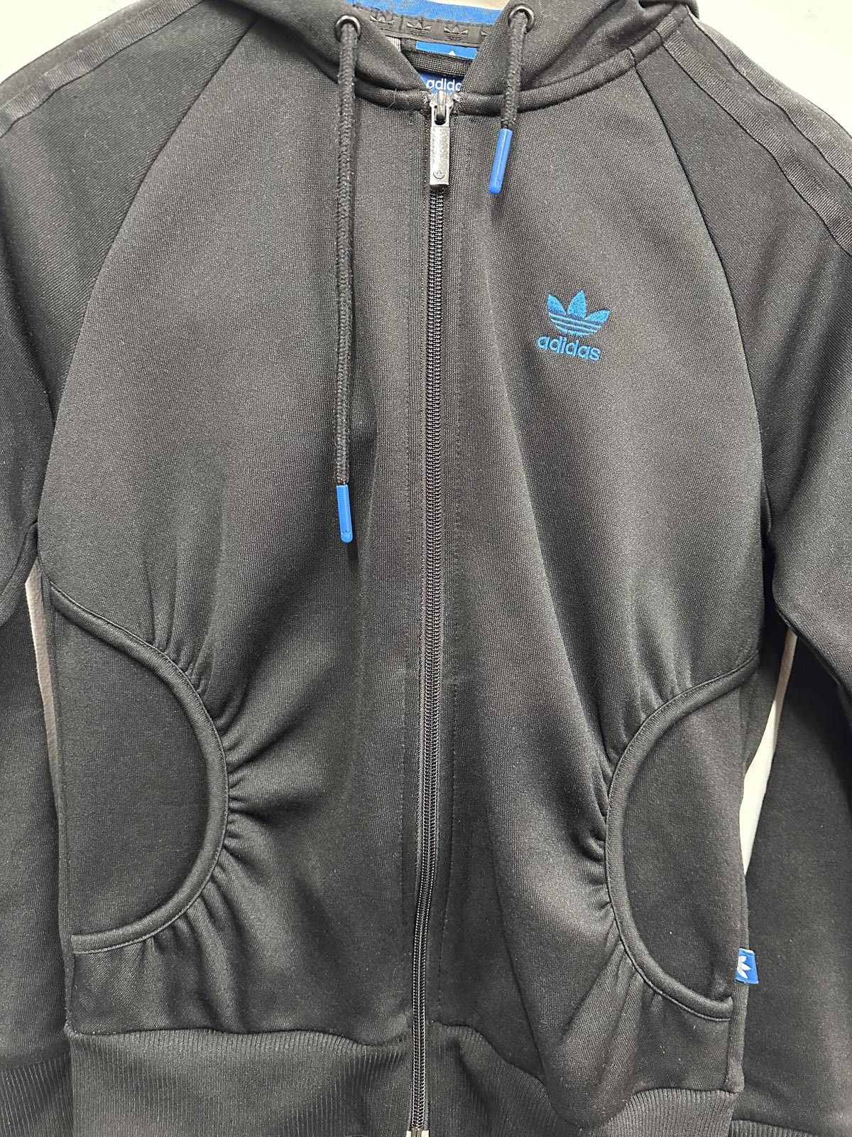Adidas Adidas Black and Blue Hooded Zip-Up Jacket Size ONE SIZE - 3 Thumbnail