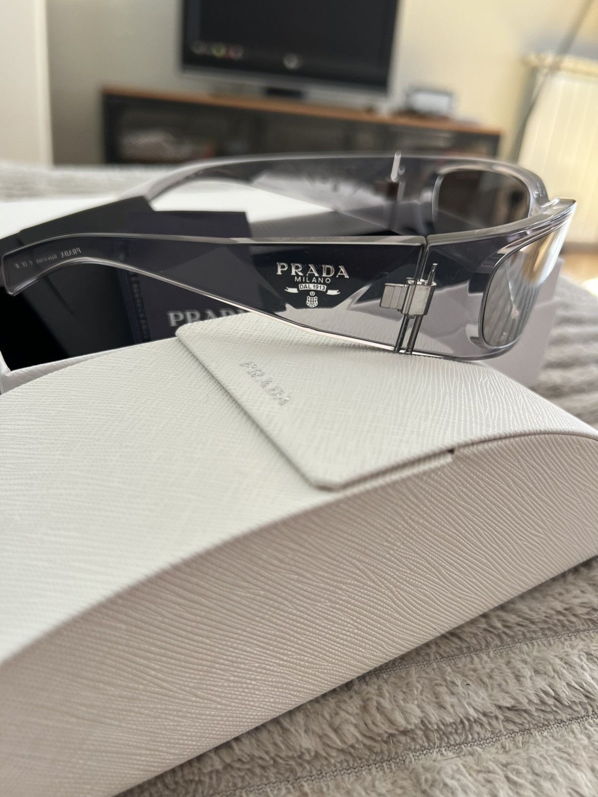 Prada Sunglasses PRADA 0PR A19S ‘Transparent Grey’ Size ONE SIZE - 9 Thumbnail