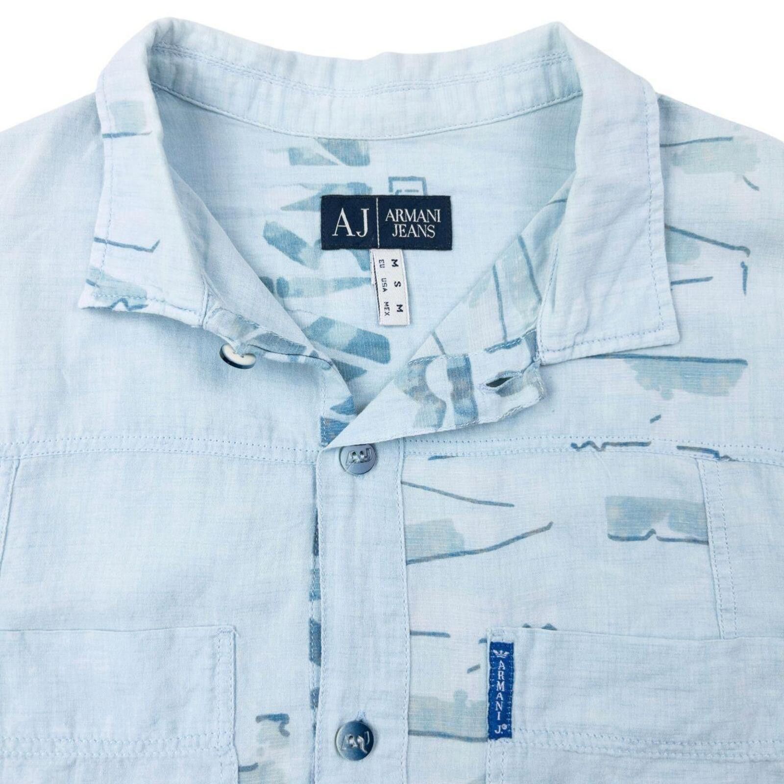 Other Vintage 2000s Armani Jeans Text Print Long Sleeve Shirt M Size US M / EU 48-50 / 2 - 3 Thumbnail