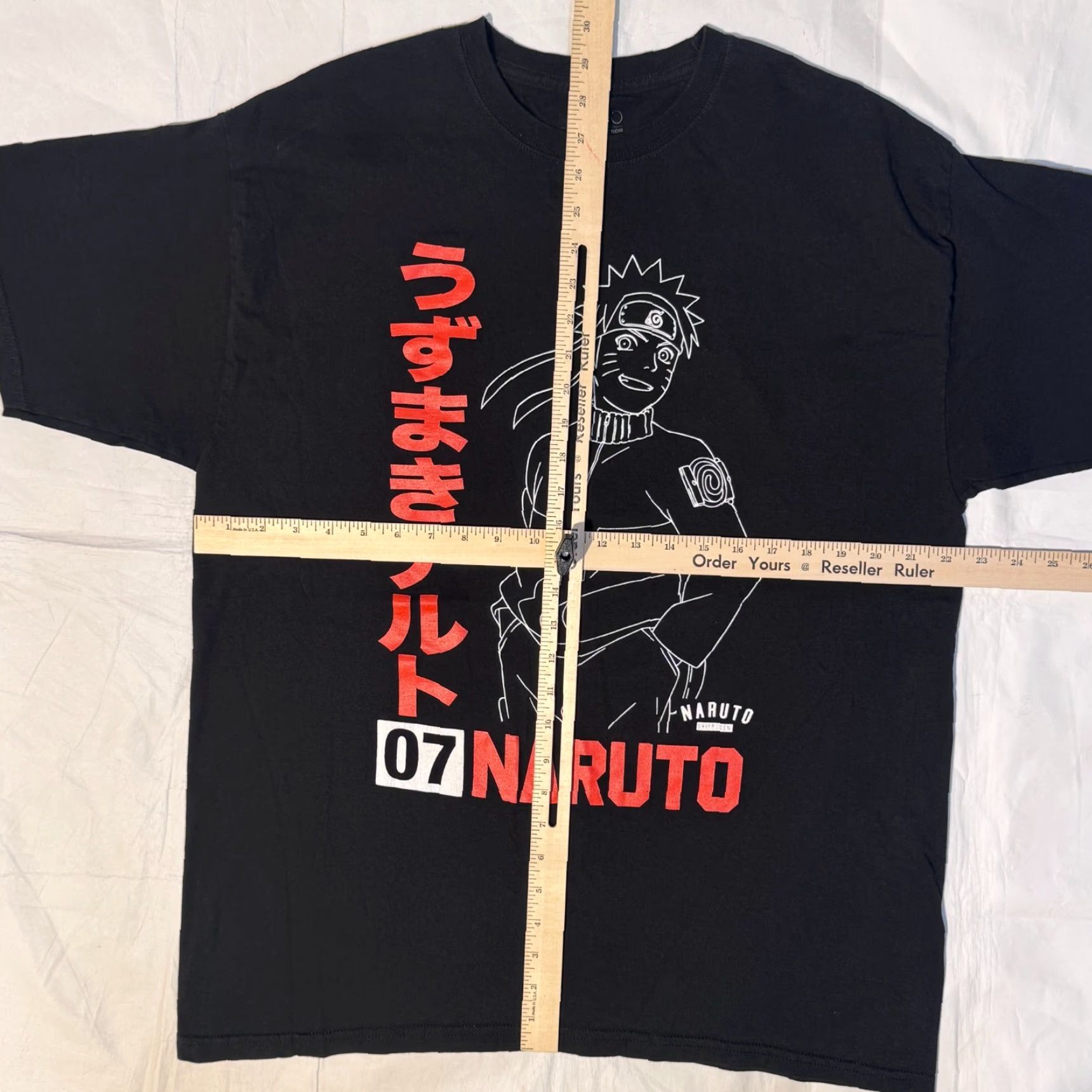 Vintage Naruto Shippuden Collection Black Tshirt XL - Naruto Shippuden Logo Crew Neck Short Sleeve Men Regular Cotton T-Shirt Size US XL / EU 56 / 4 - 3 Thumbnail