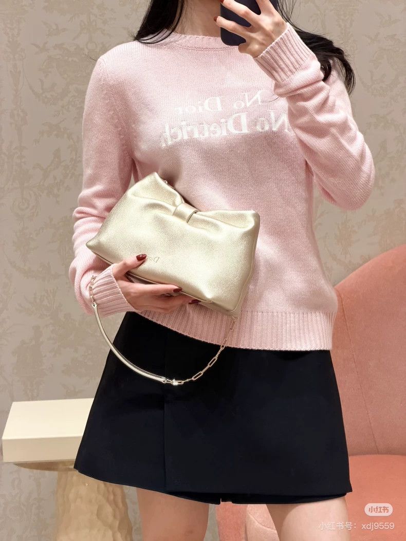 Dior Dior 26 new pink cashmere sweater long sleeves Size XXS / US 00 / IT 34 - 7 Thumbnail