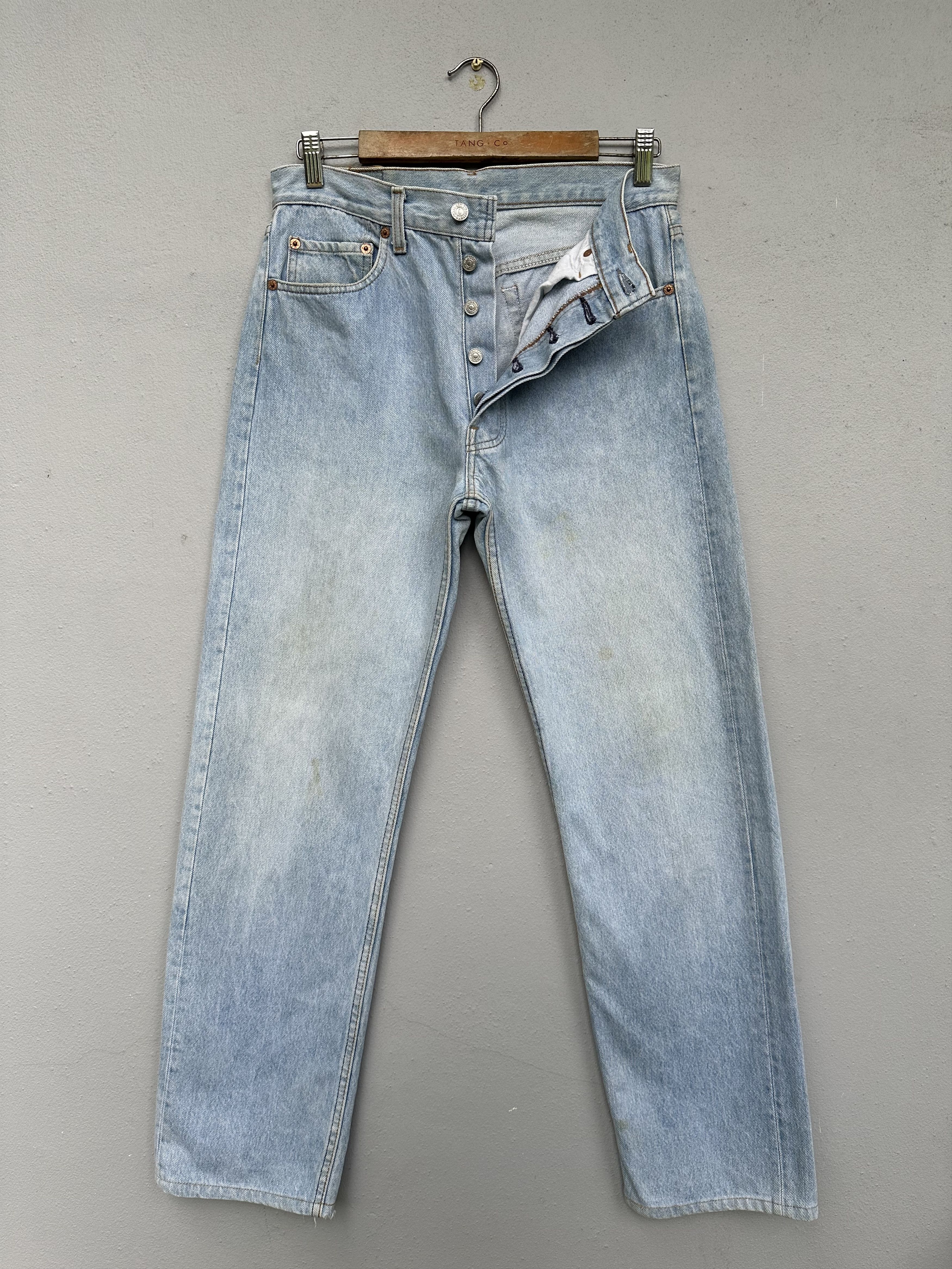 Levi's Vintage 1993 Levi's 501 Distressed Denim Jeans Size US 30 / EU 46 - 2 Thumbnail