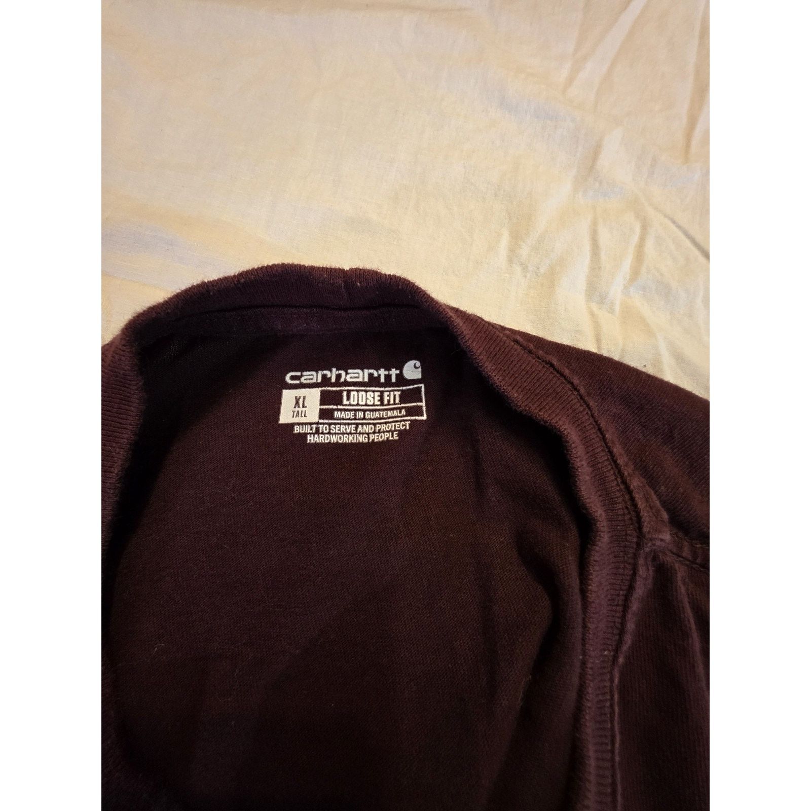 Carhartt Carhartt Men's Short Sleeve Burgundy T-Shirt Size XL Size US XL / EU 56 / 4 - 4 Thumbnail