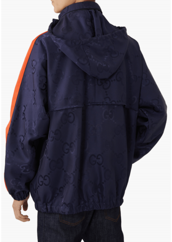 Gucci o1s1wg110125 Jumbo GG Nylon Hooded Jacket in Blue Size US L / EU 52-54 / 3 - 5 Thumbnail