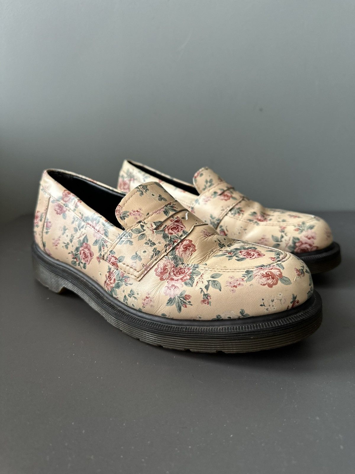 Dr. Martens Dr. Martens ADDY Floral Leather Loafers Size 39 Size US 9 / IT 39 - 1 Thumbnail
