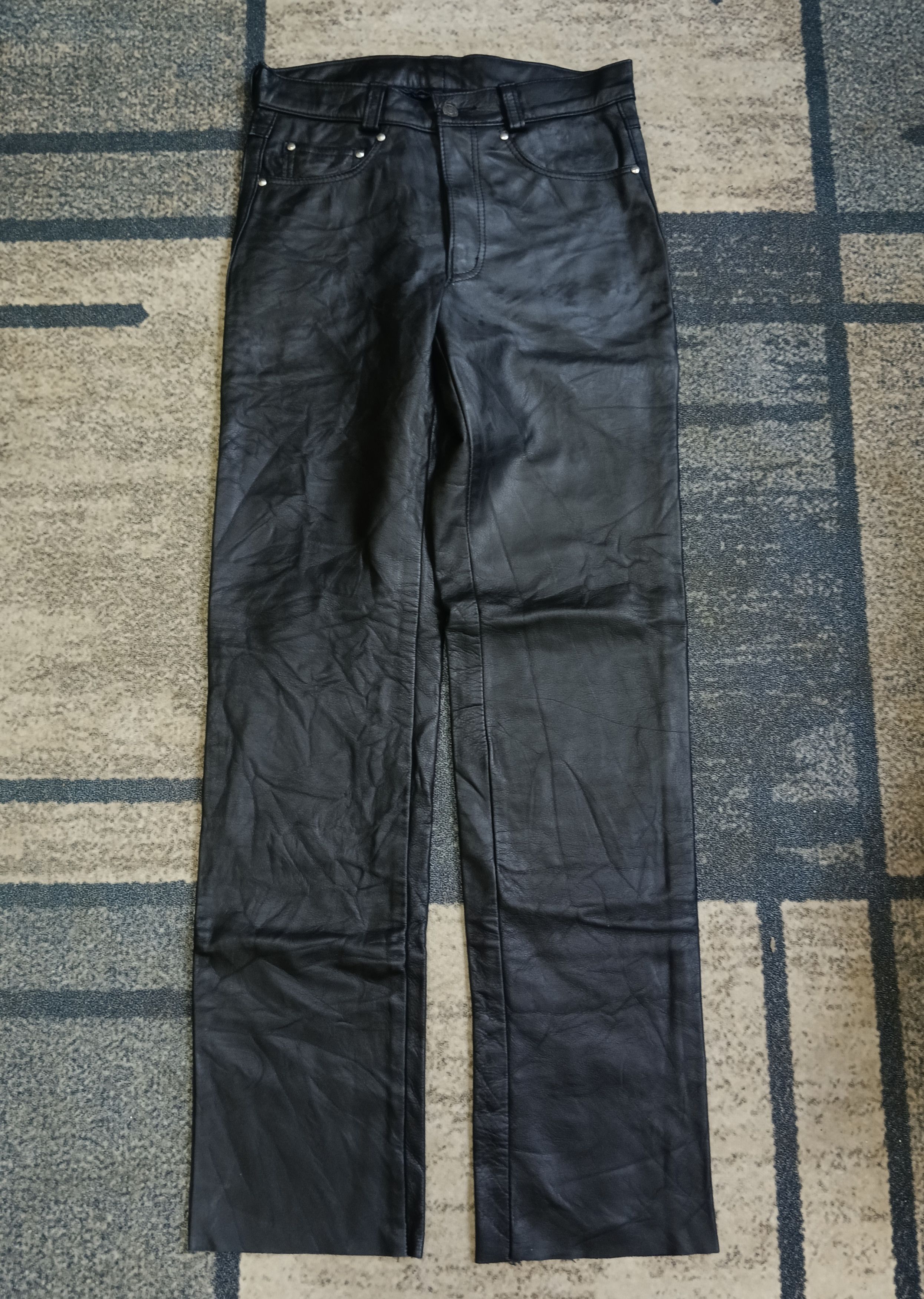 Leather × Schott SCHOTT N.Y.C MADE IN USA LEATHER PANTS Size US 29 - 2 Thumbnail