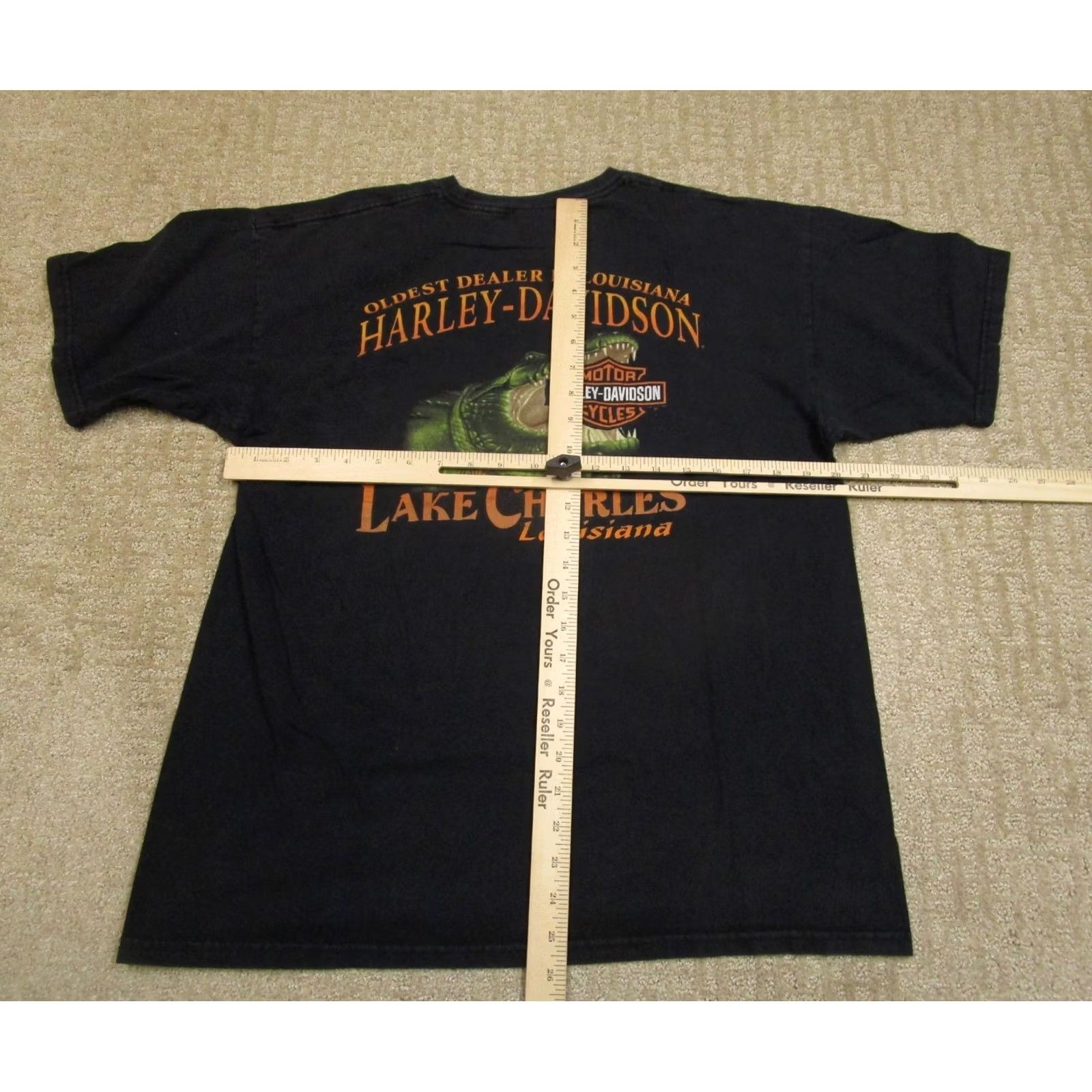 Harley Davidson Harley-Davidson Shirt Men Large Black Skull Cross Bones Louisiana Graphic Tee Size US L / EU 52-54 / 3 - 6 Thumbnail