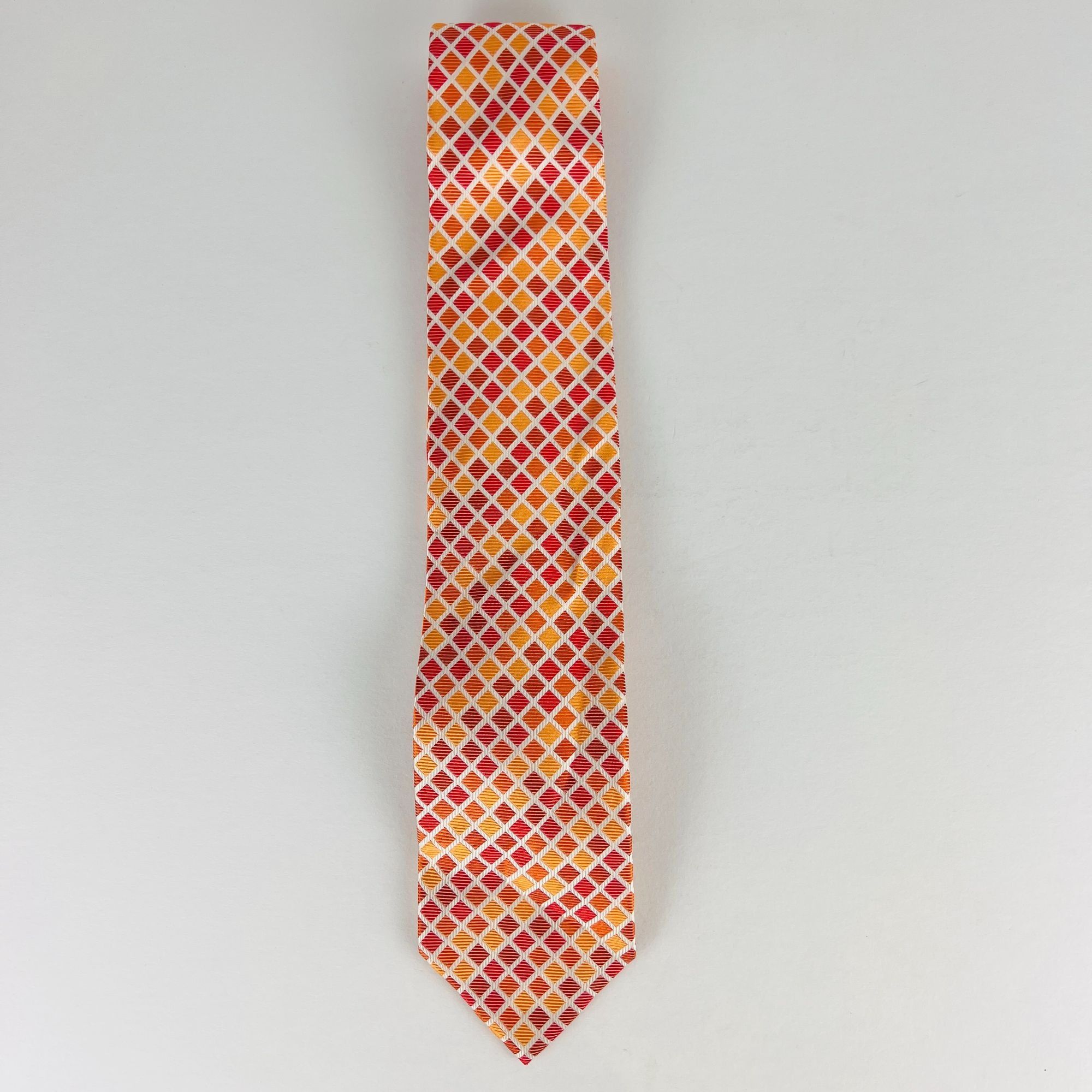 Stafford Stafford Performance Squares Orange Shades Necktie Tie Size ONE SIZE - 4 Thumbnail