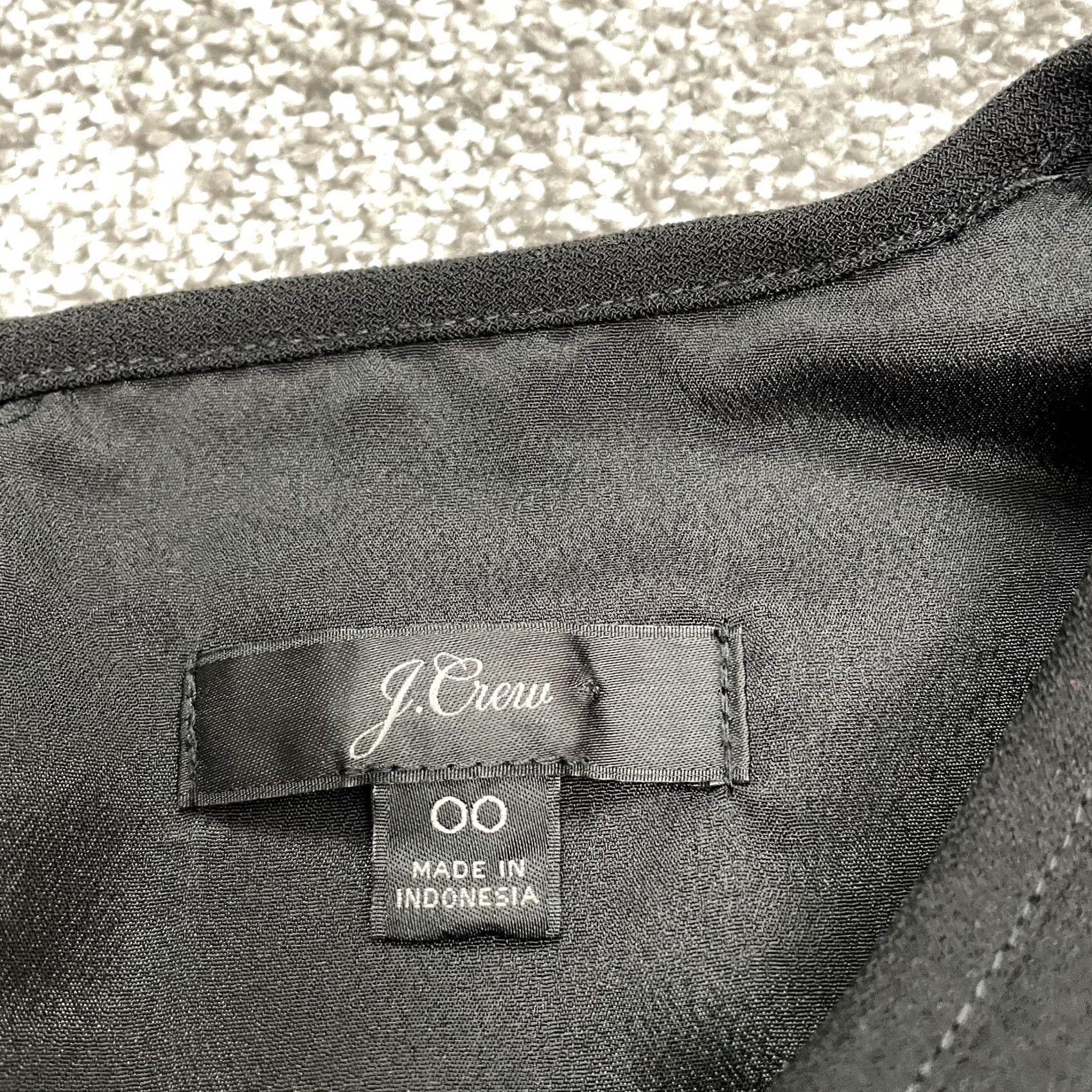 J.Crew J.Crew Midi Shift Dress Womens 00 Black Long Sleeve Classic Everyday Crepe Size XXS / US 00 / IT 34 - 6 Thumbnail