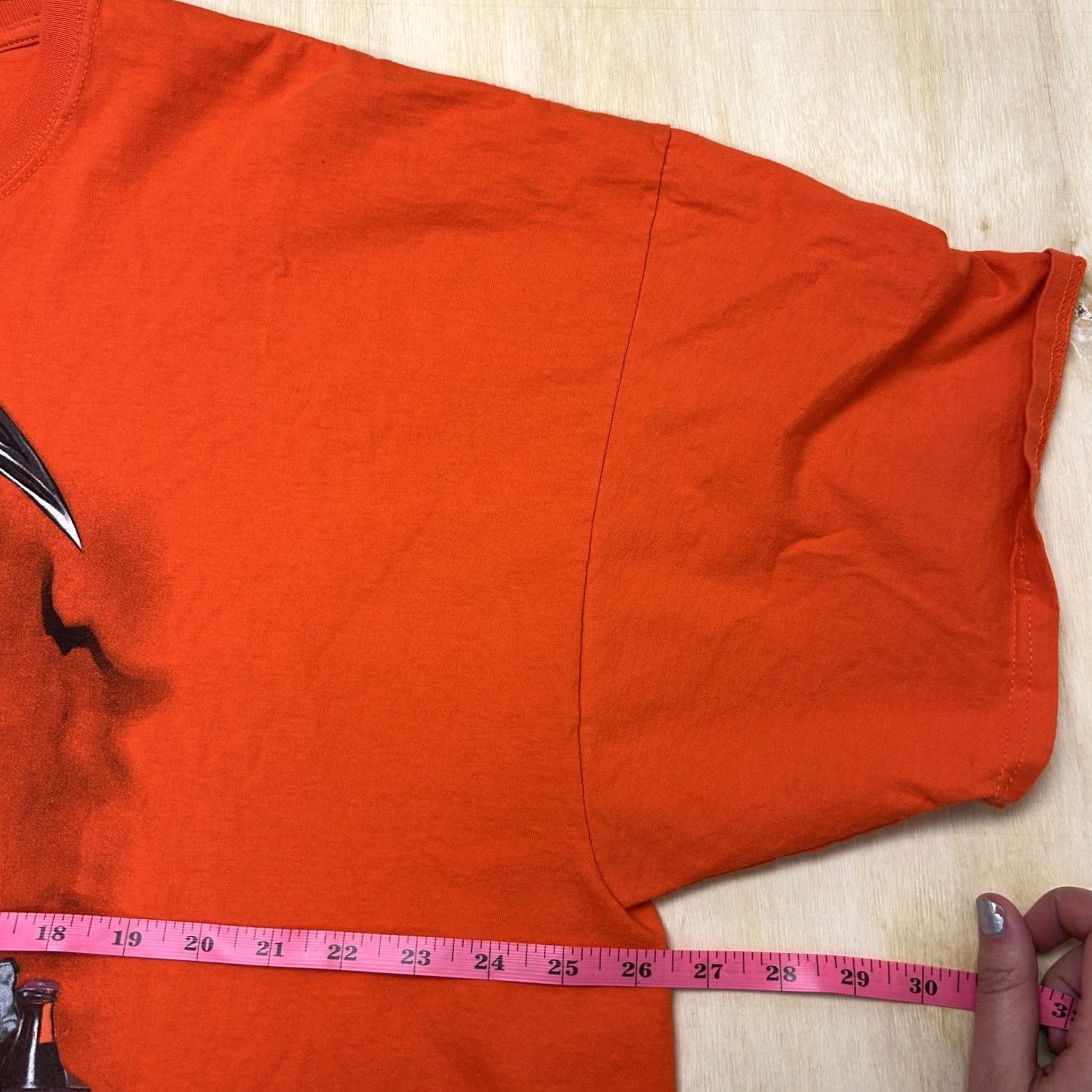 Vintage Y2K Happy Halloween Shirt Mens 3XL Orange Grim Reaper Beer Graphic Tee T-Shirt Size US XXL / EU 58 / 5 - 3 Thumbnail