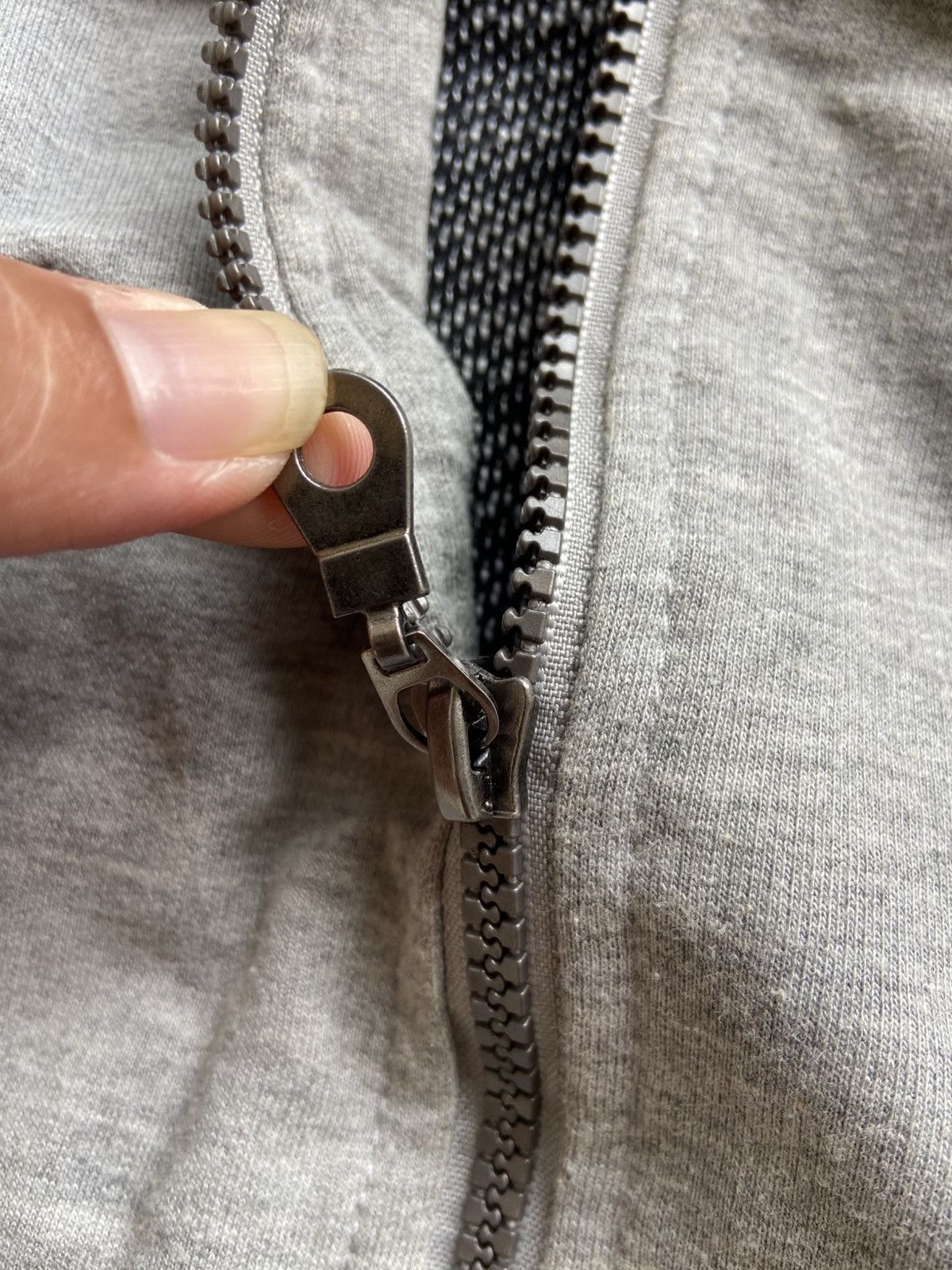 If Six Was Nine × In The Attic × Le Grande Bleu (L.G.B.) In The Attic Homme Grey Black Double Layer Bomber Hoodie Size US L / EU 52-54 / 3 - 11 Thumbnail