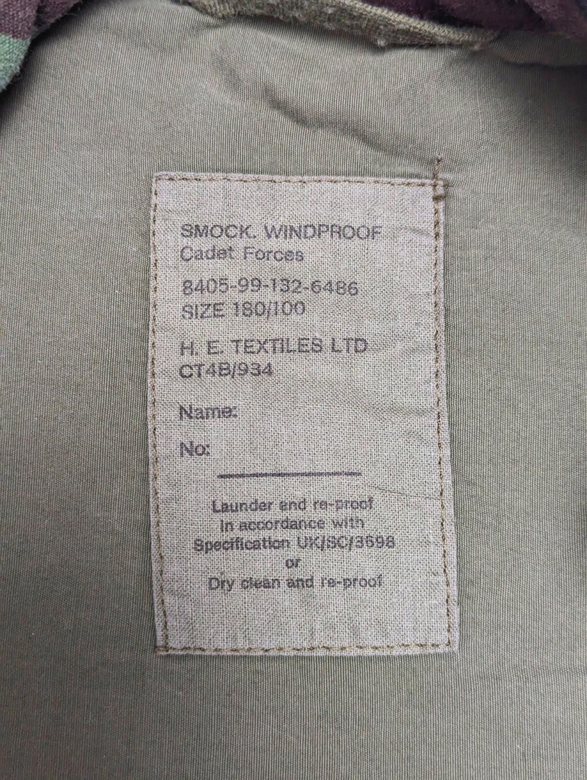 Other Vintage 1980s British Army DPM Cadet Windproof Smock Large Size ONE SIZE - 4 Thumbnail