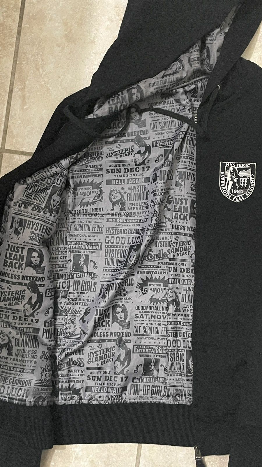 Hysteric Glamour HYSTERIC GLAMOUR Wool Zip-Up Hoodie with Emblem Print Size US M / EU 48-50 / 2 - 3 Thumbnail