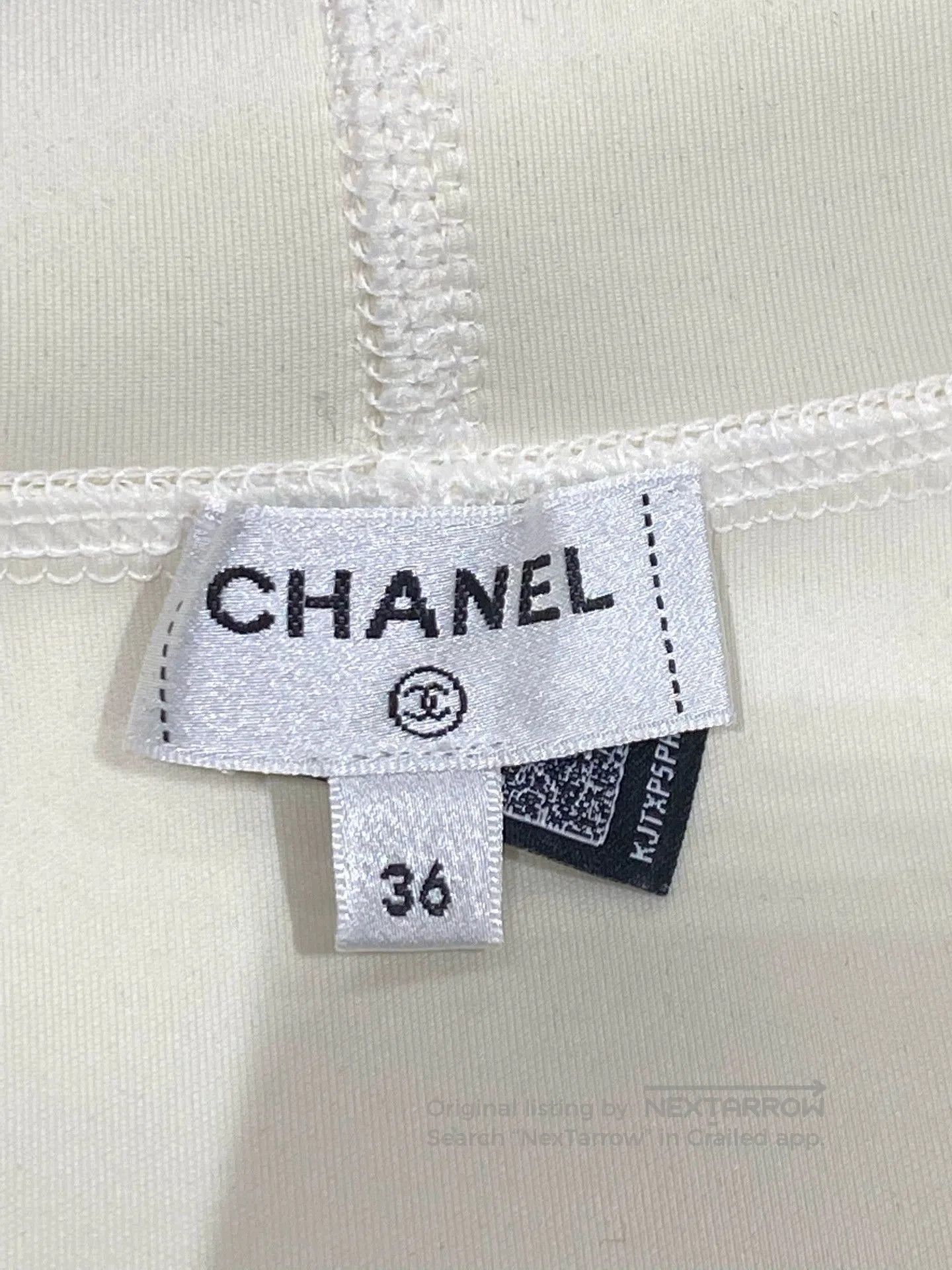 Chanel Chanel White Bow Swimsuit FR36. Size US 36 / EU 52 - 3 Thumbnail