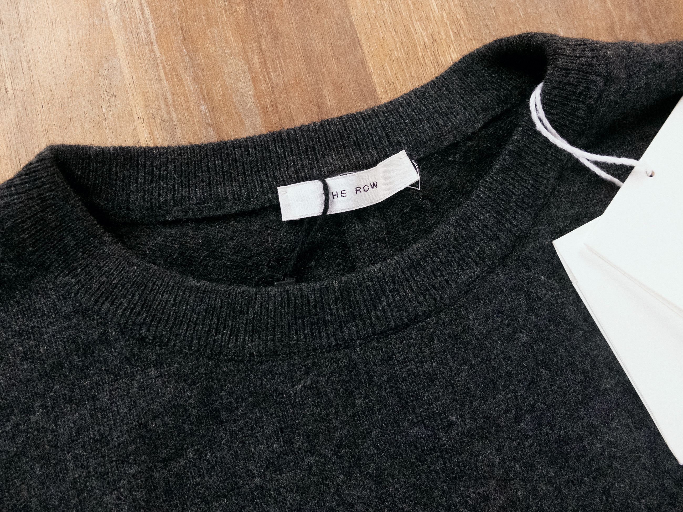 The Row THE ROW Benji dark gray cashmere crewneck sweater XL q Size US XL / EU 56 / 4 - 5 Thumbnail