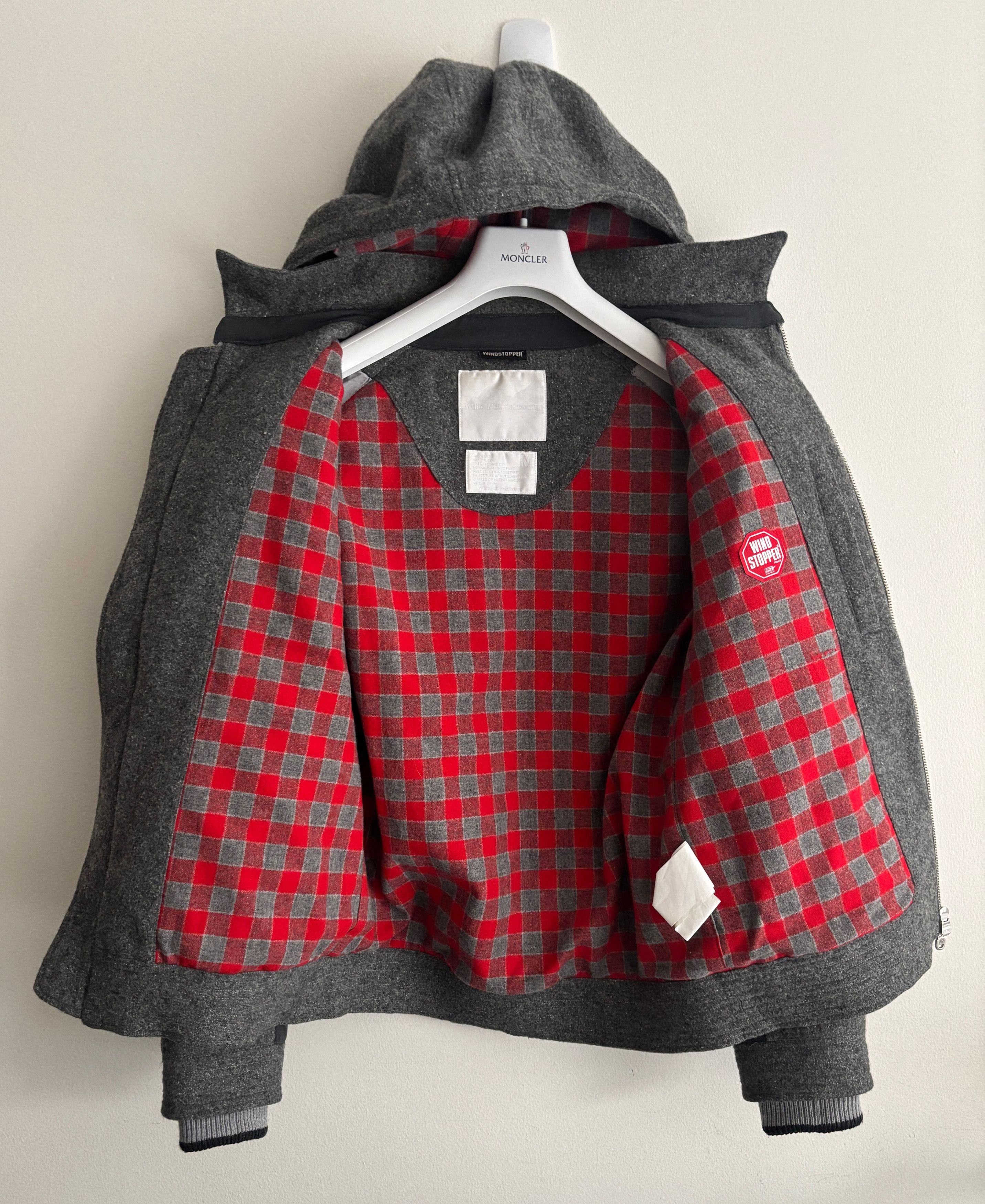 White Mountaineering $645 Gore Windstopper Grey Wool Hooded Zip Jacket Size US S / EU 44-46 / 1 - 9 Thumbnail