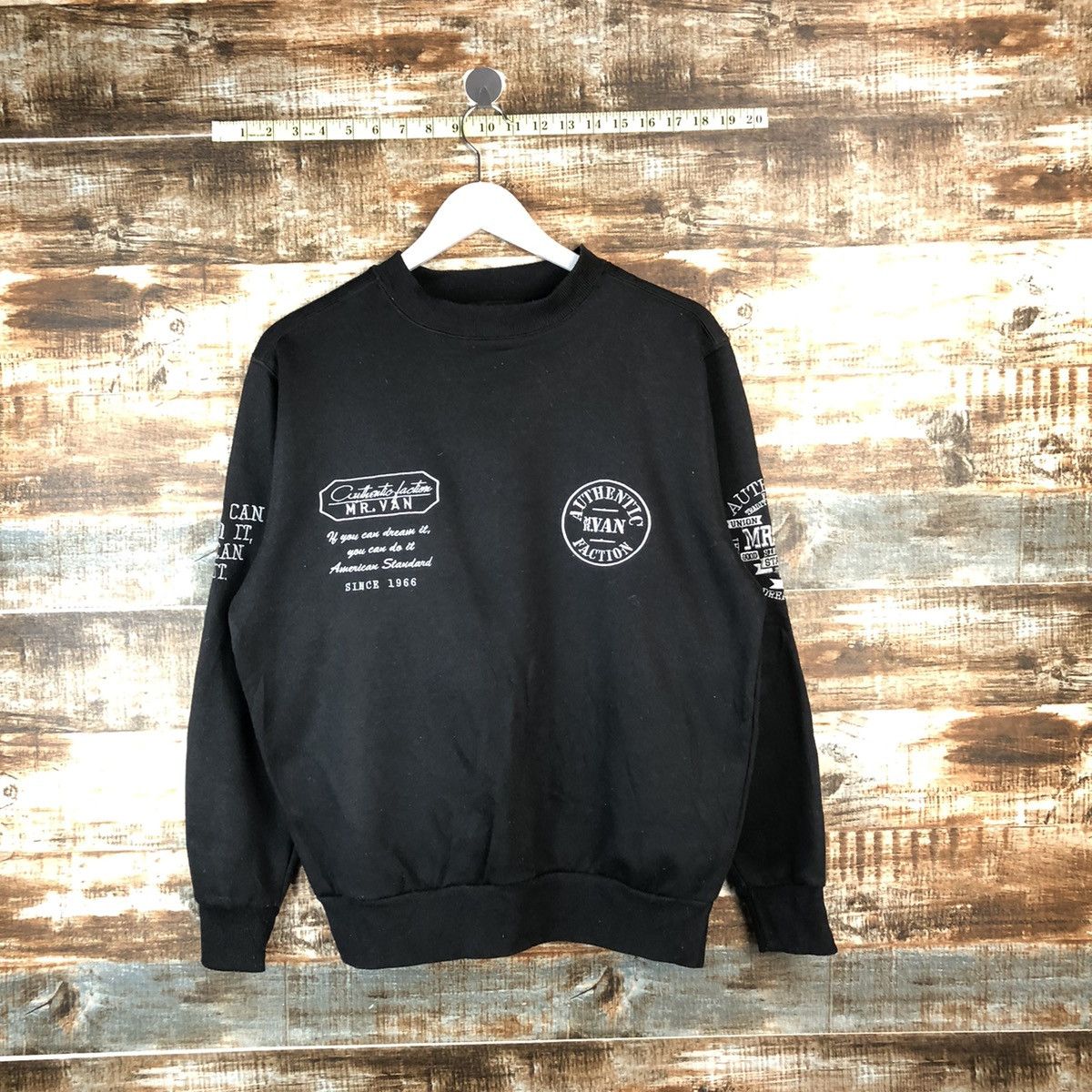 Japanese Brand × Van Mr Van vintage Black Sweatshirt #A2033 Size US M / EU 48-50 / 2 - 1 Thumbnail