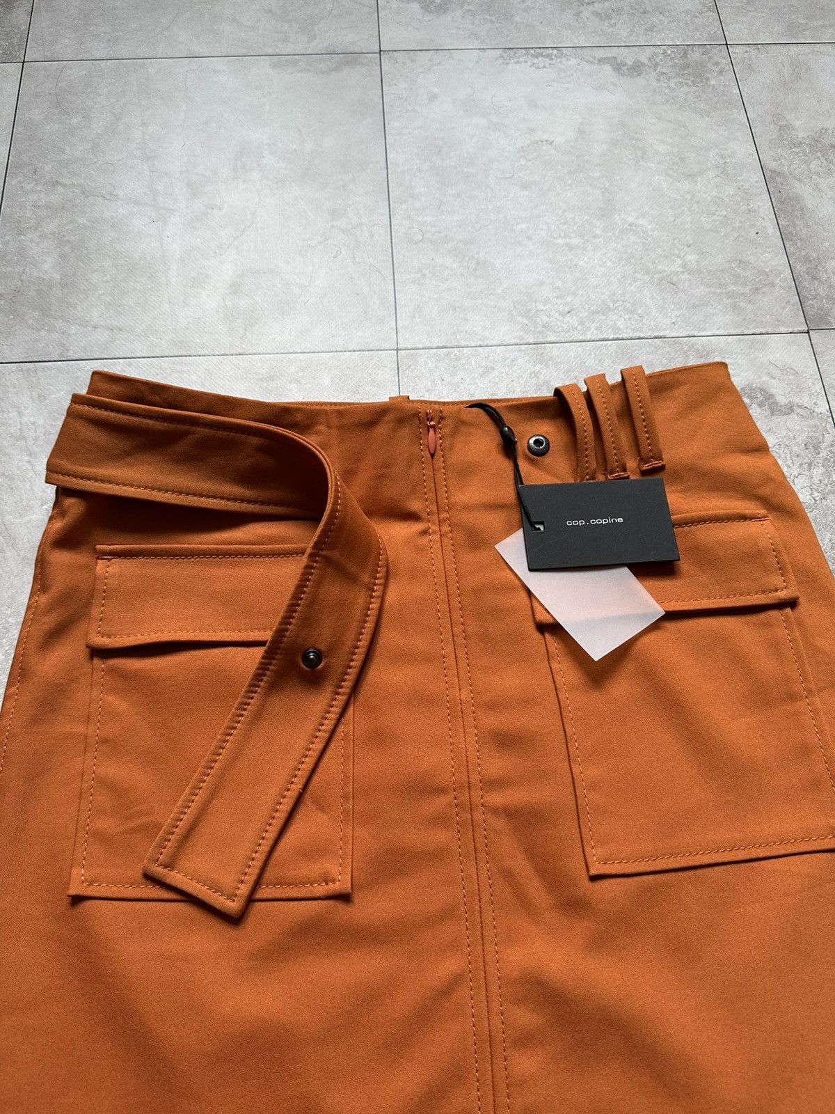 Cop Copine Cop Copine Mayabis Orange Mini Skirt Belt Pockets Taille 36 Size 25" / US 0 / IT 36 - 7 Thumbnail