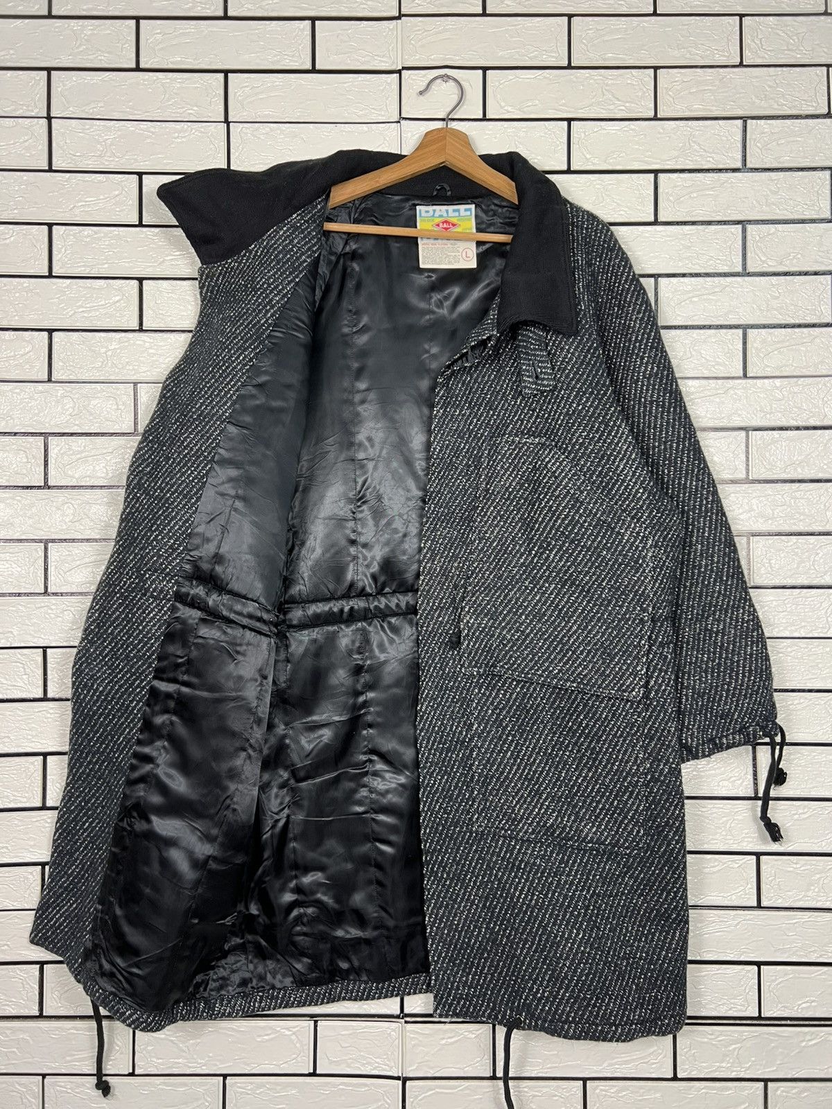 Japanese Brand BALL Special Worn Clothing Wool Long Coat Jacket #4134-C188 Size US L / EU 52-54 / 3 - 9 Thumbnail