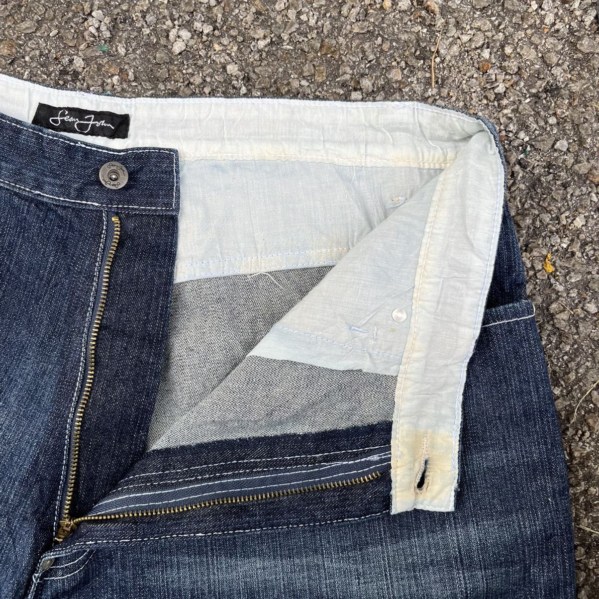 JNCO Jorts Sean John Y2K Skater Shorts Faded Washed Denim Size US 38 / EU 54 - 4 Thumbnail
