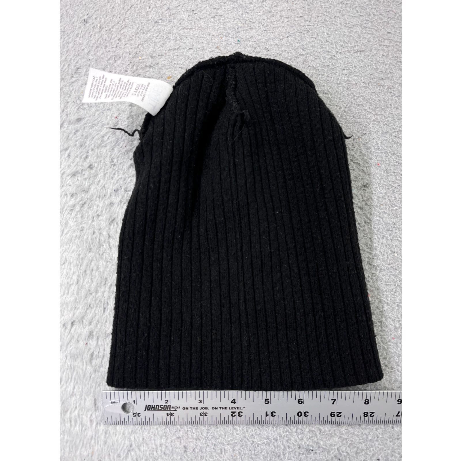 Vintage Time And Tru Beanie Toque Womens One Size Black Ribbed Knit Polyester Blend Ski Size ONE SIZE - 4 Thumbnail