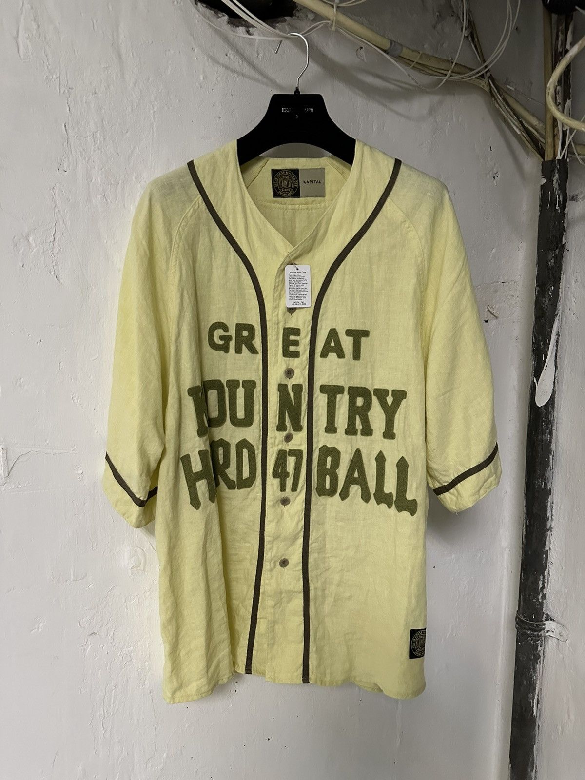 Kapital Kountry Kapital kountry french linen baseball shirt yellow Size US L / EU 52-54 / 3 - 1 Thumbnail