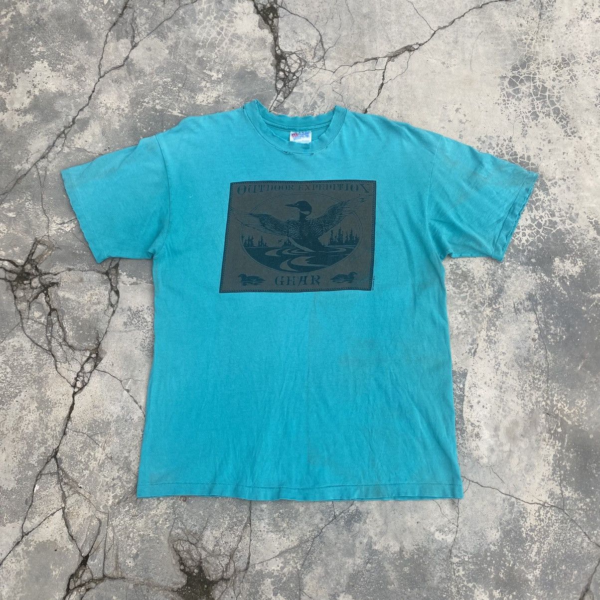 Vintage 1993 OUTDOOR EXPEDITION Distressed tee Size US L / EU 52-54 / 3 - 2 Thumbnail