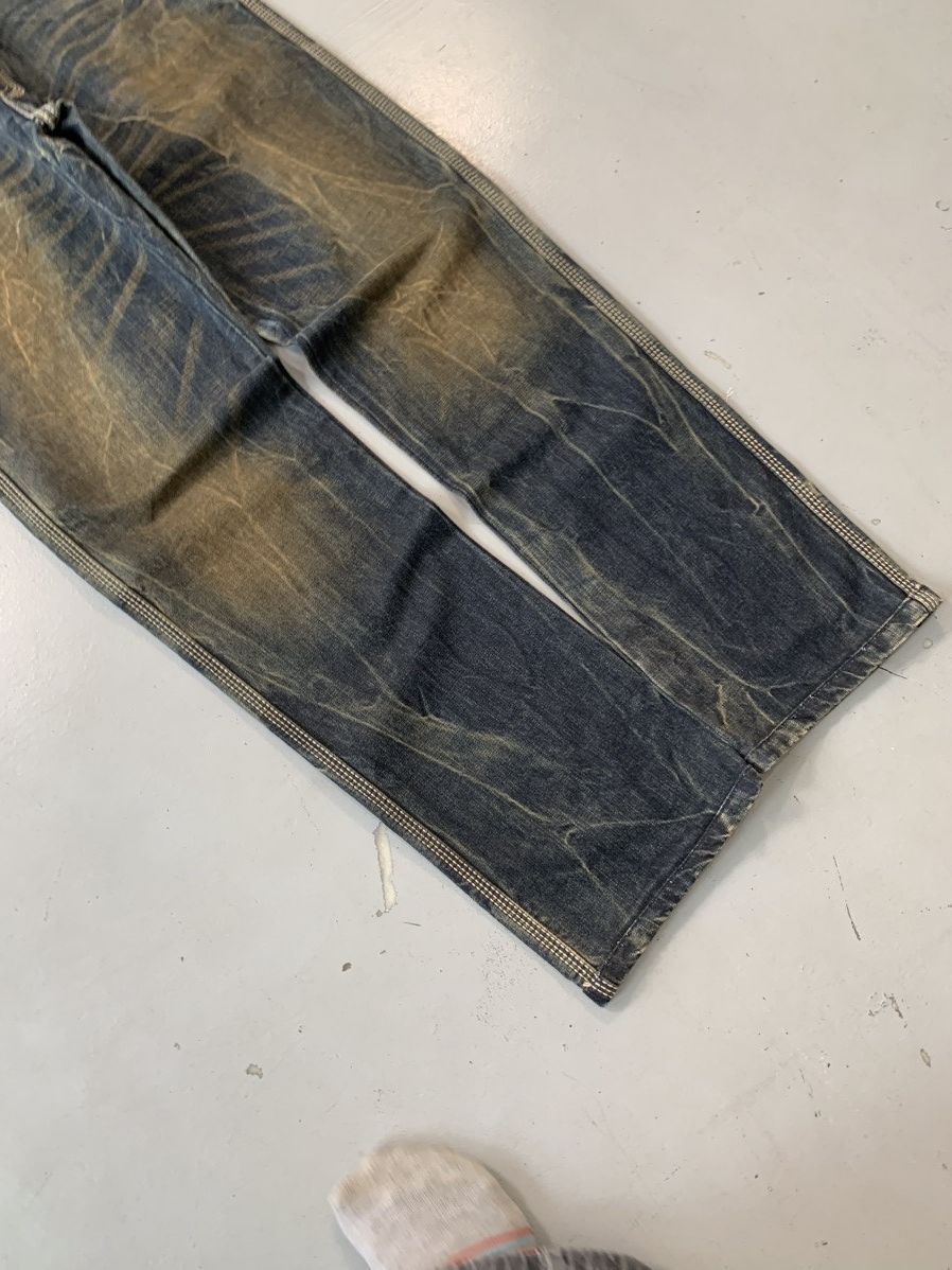 Vintage Vintage Evisu inspired Japanese SpellOut buckle belt denim Size US 36 / EU 52 - 9 Thumbnail