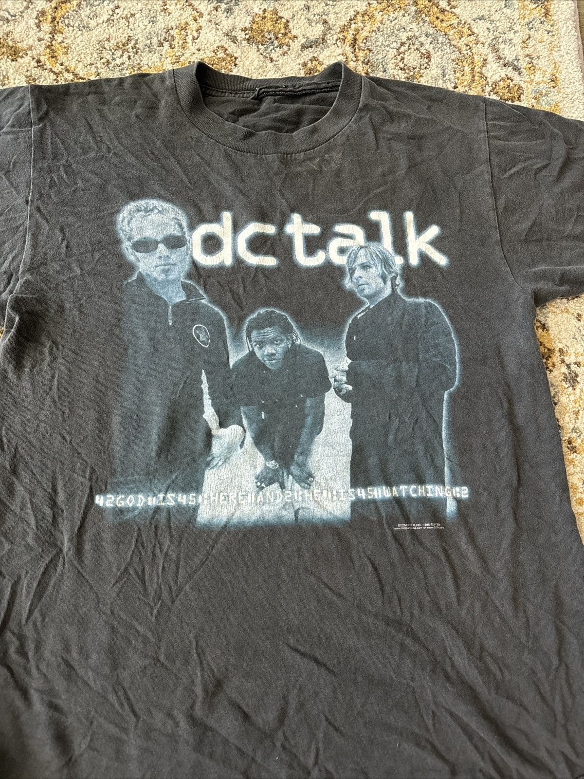 image of Thrift x Vintage Dc Talk Tap Tee 1999 in Black, Men's (Size Small)