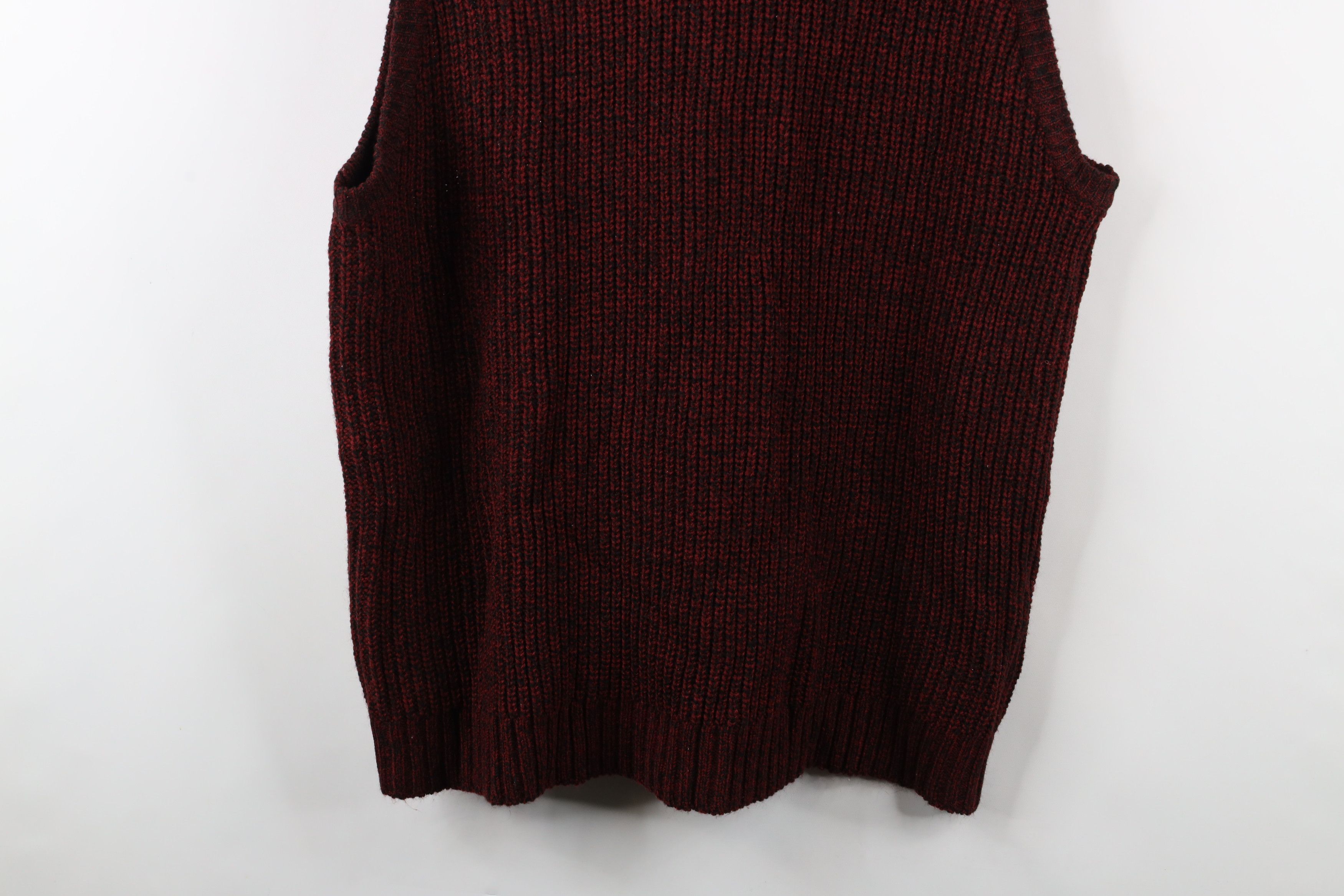 Vintage Vintage 90s Streetwear Ribbed Knit V-Neck Sweater Vest Red Size US XXL / EU 58 / 5 - 3 Thumbnail