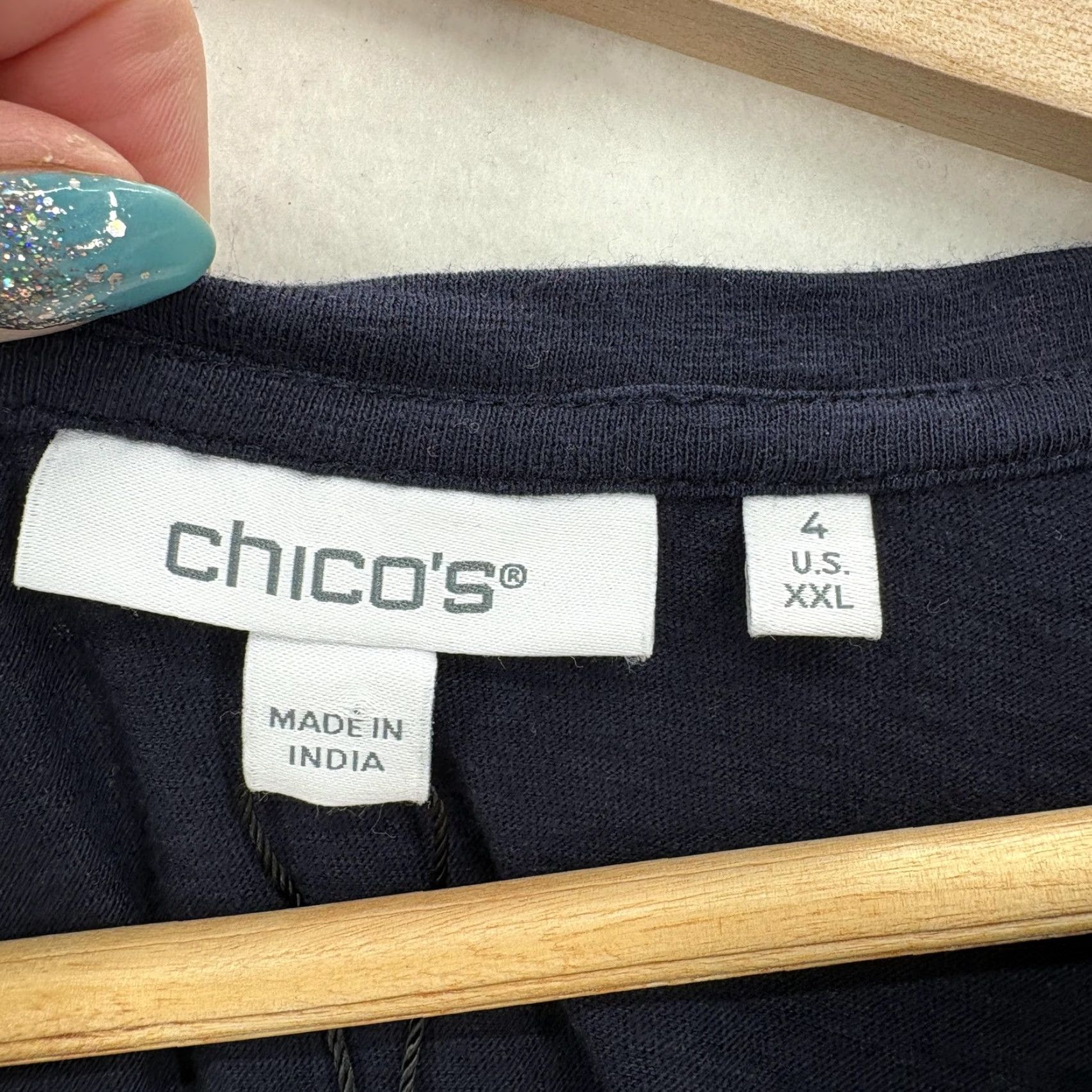 Vintage Chico's Shirt Womens XXL Blue Short Sleeve Cotton Slub Knot Front Tee NWT Shirt Womens 4 XXL Blue Short Sleeve Cotton Slub Knot Front Tee Top NWT Size XXL / US 16-18 / IT 52-54 - 4 Thumbnail