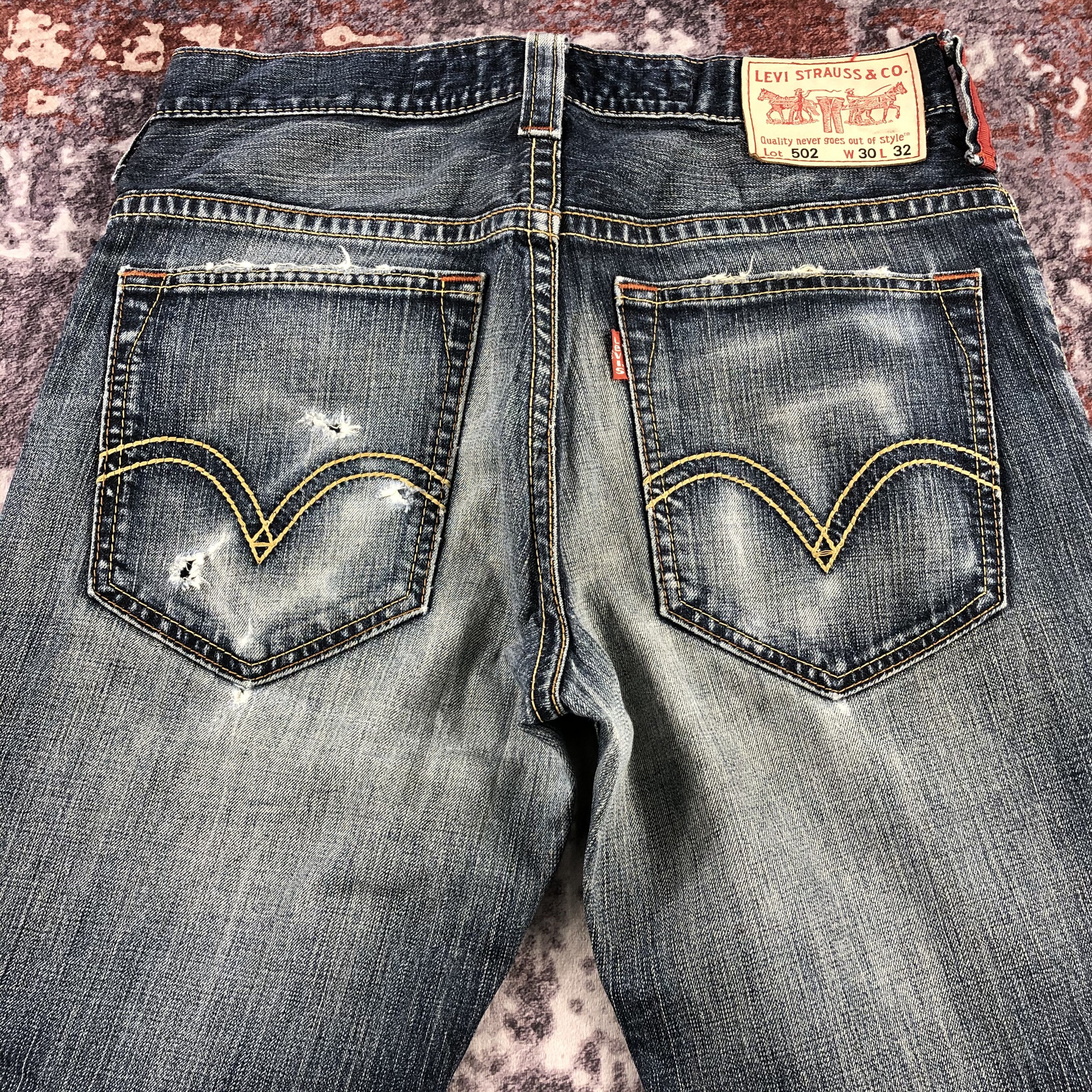 Levi's Vintage 90s Faded Black Levis 502 Jeans-JM2746 Size US 32 / EU 48 - 5 Thumbnail
