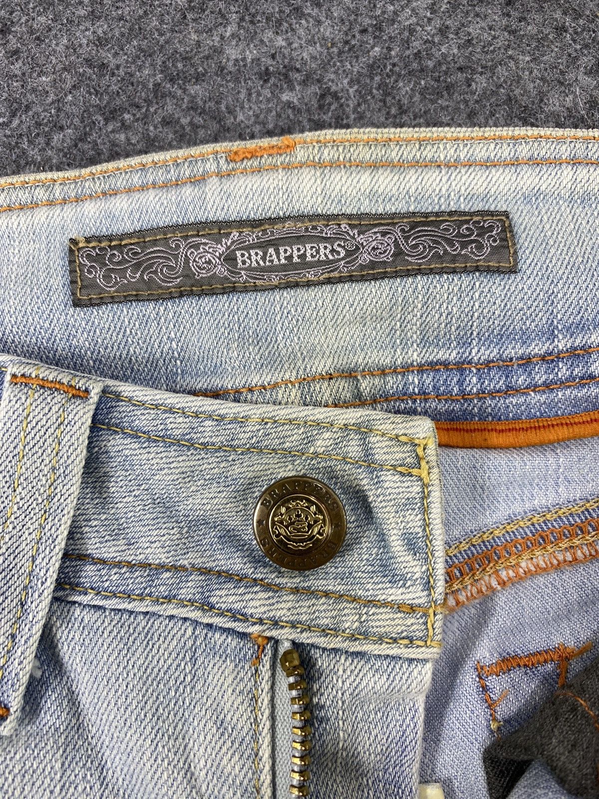 Japanese Brand × Jean Brappers Flare Blue Wash Jeans - J1049 Size 26" / US 2 / IT 38 - 9 Thumbnail