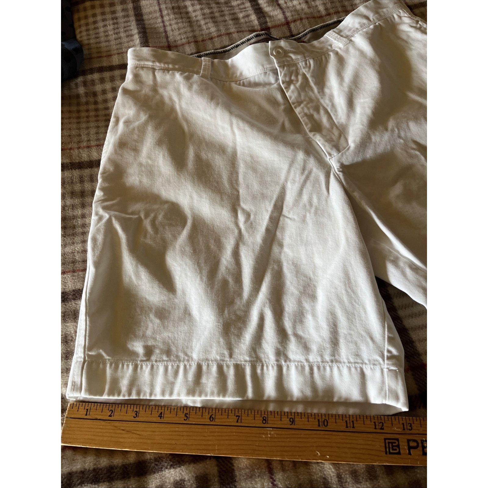 Roundtree & Yorke Roundtree Yorke Shorts Men 38 Chino ivory Cotton Flat Front Size US 38 / EU 54 - 7 Thumbnail