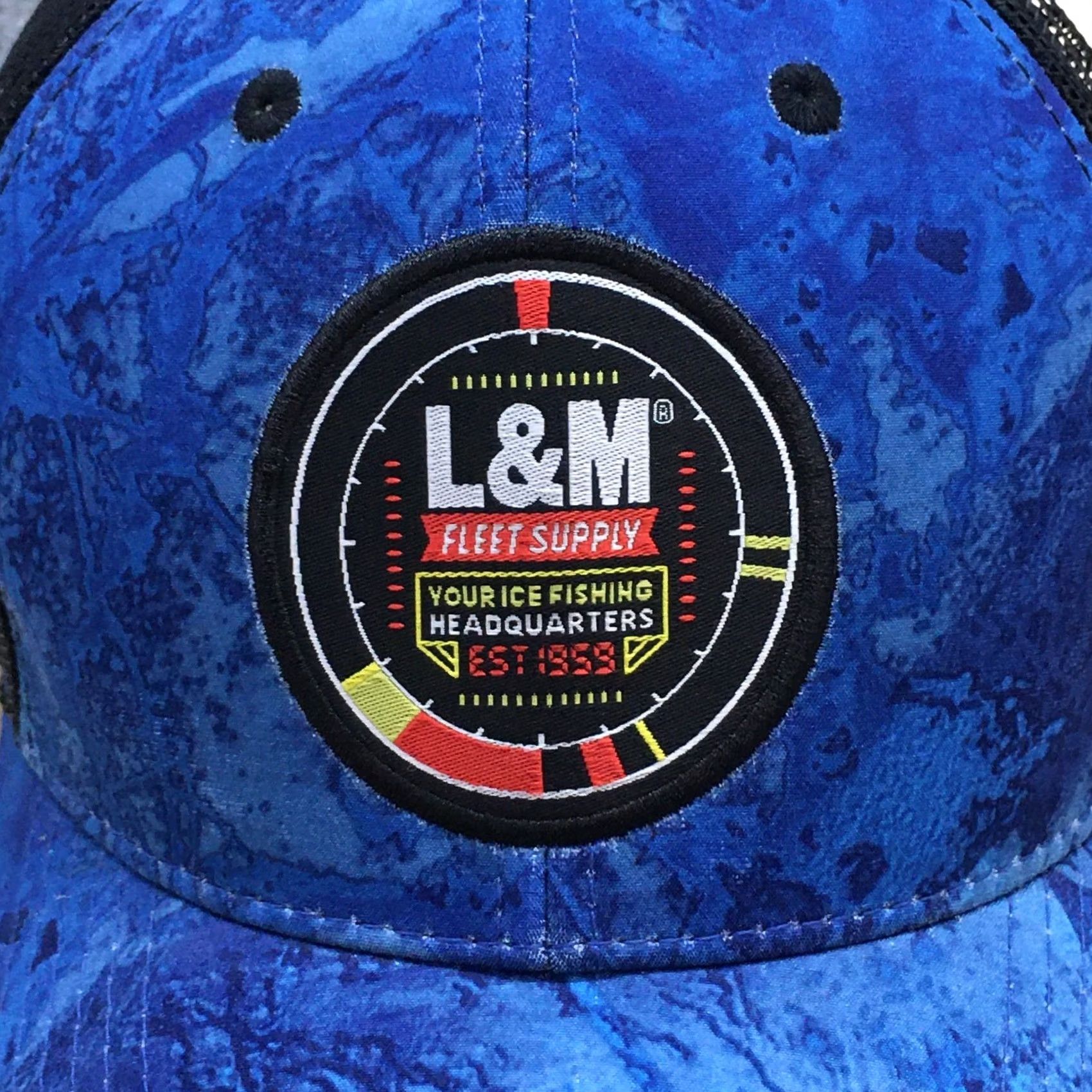 Vintage Outdoor Cap Trucker Hat Unisex Blue OSFA Embroidered Logo L&M Fleet Supply Size ONE SIZE - 3 Thumbnail
