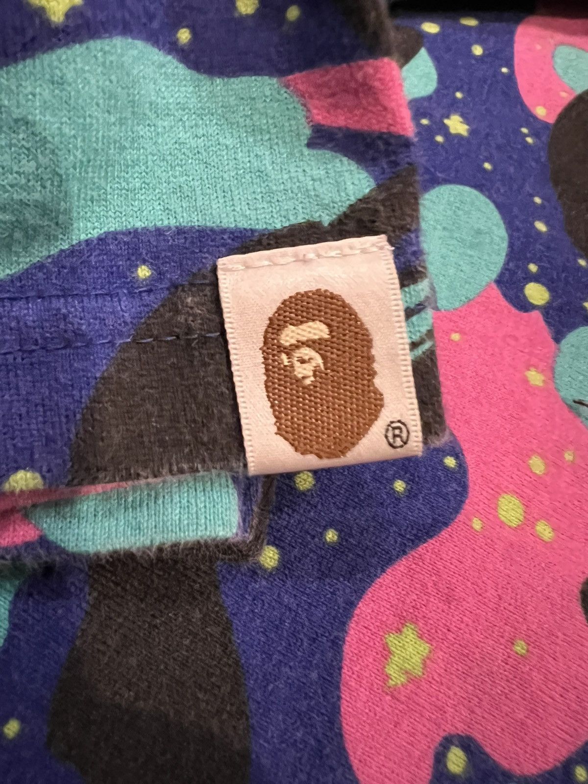 Bape A Bathing Ape x Kid Cudi Blue Moon Man Space Camo T-Shirt Size US L / EU 52-54 / 3 - 6 Thumbnail