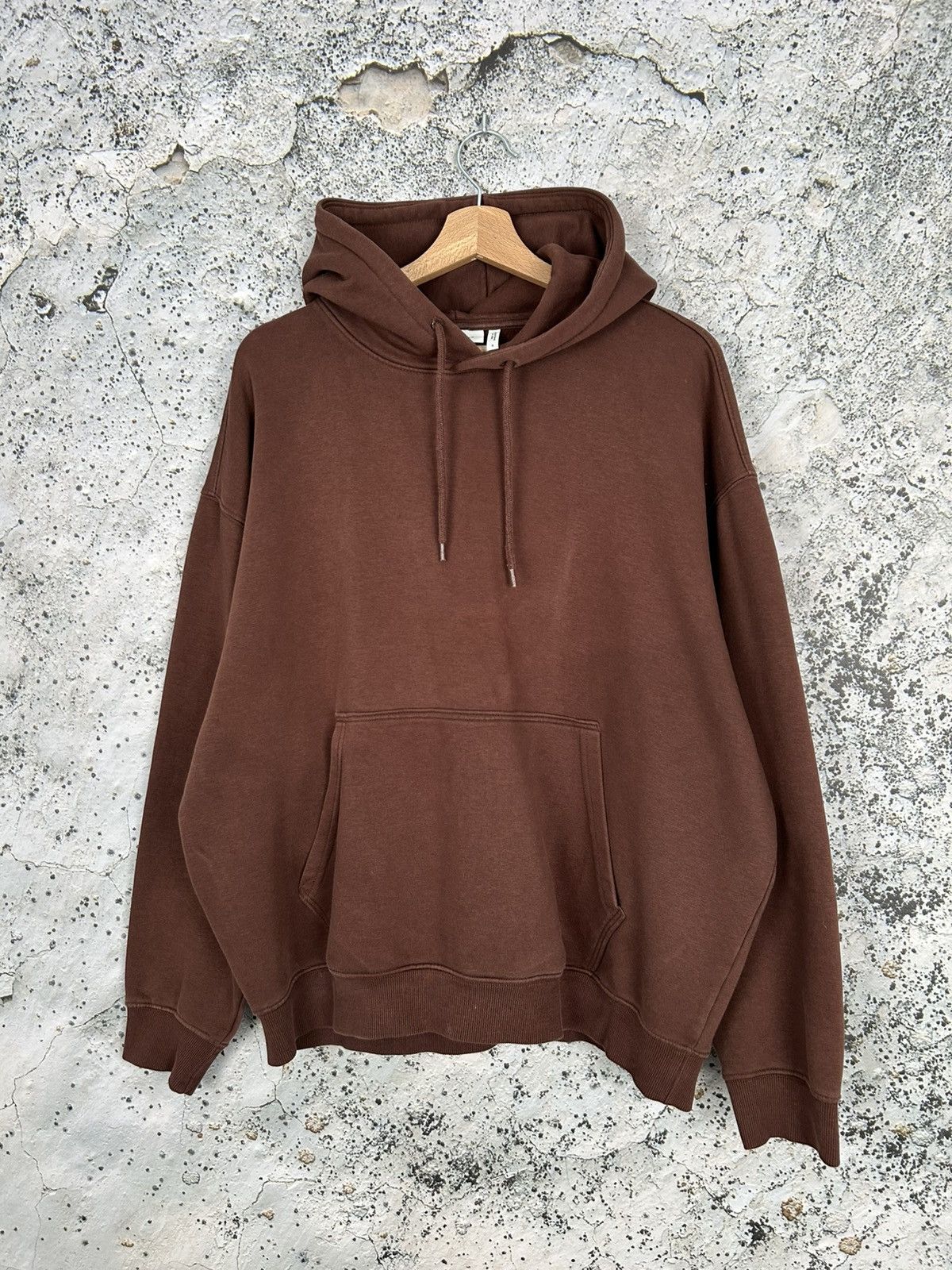 Weekday Brown Oversized Hoodie Streetwear Baggy Boxy Fit