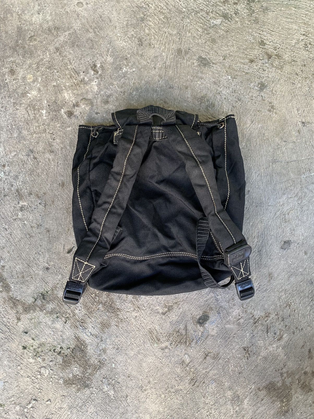 20471120 Vintage Exsport Rucsack Canvas Black Backpack Size ONE SIZE - 7 Thumbnail