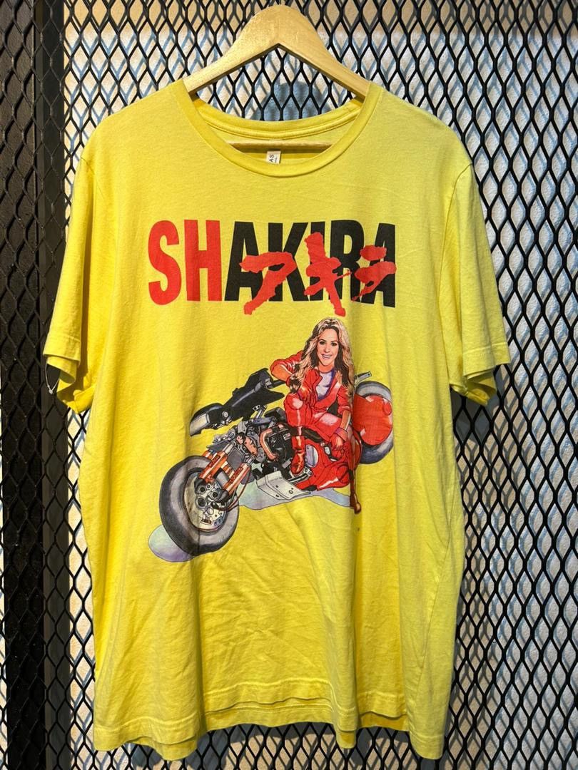 image of Anima x Band Tees Shakira Parody Akira Photo Tee in Yellow, Men's (Size XL)