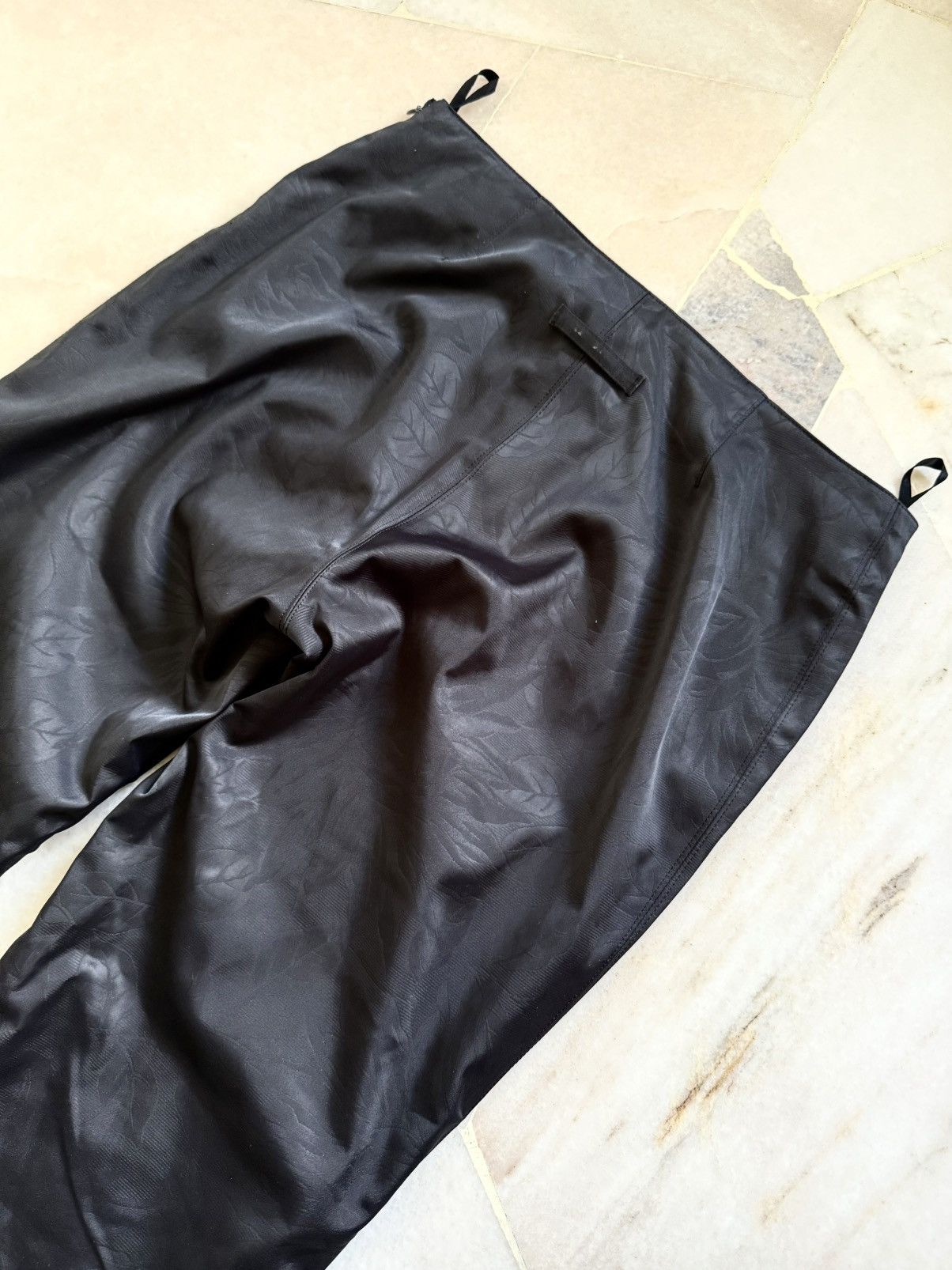 Jean Paul Gaultier Vintage rare Jean Paul gaultier Flower motive waxed pants Size 28" / US 6 / IT 42 - 6 Thumbnail
