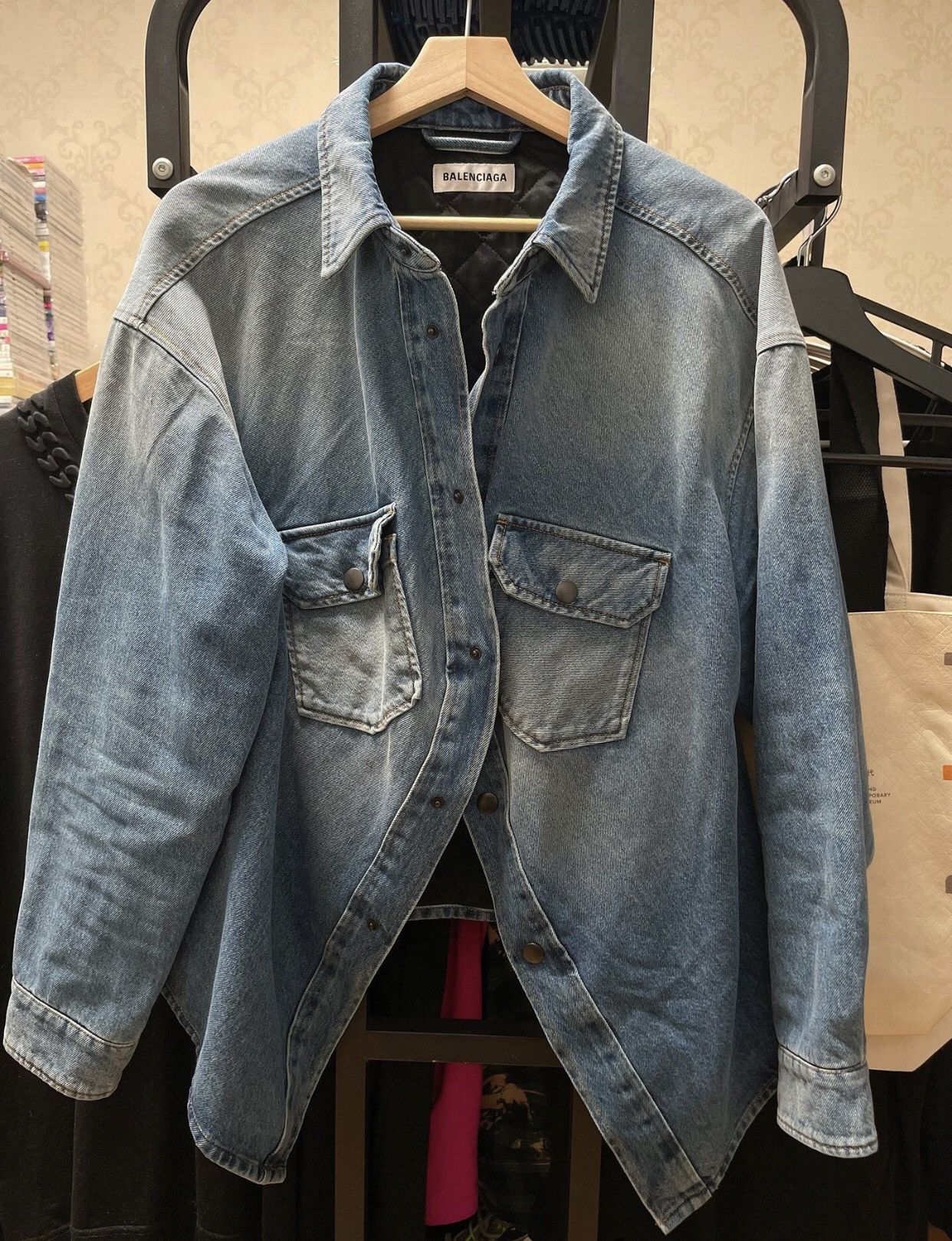 Balenciaga BALENCIAGA Design Denim Cotton Jacket 2412-Nextarrow Size US M / EU 48-50 / 2 - 6 Thumbnail