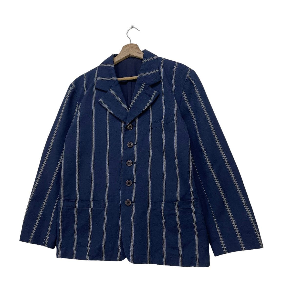 Issey Miyake 🔥MissAlice Brand Stripe Casual Jacket Inspired Issey Miyake Size US M / EU 48-50 / 2 - 3 Thumbnail
