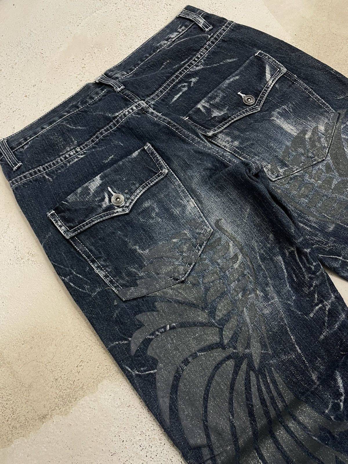 Hysteric Glamour Vintage 90’s Japan Nylaus Clothing Wing Distressed Denim Size US 29 - 11 Thumbnail